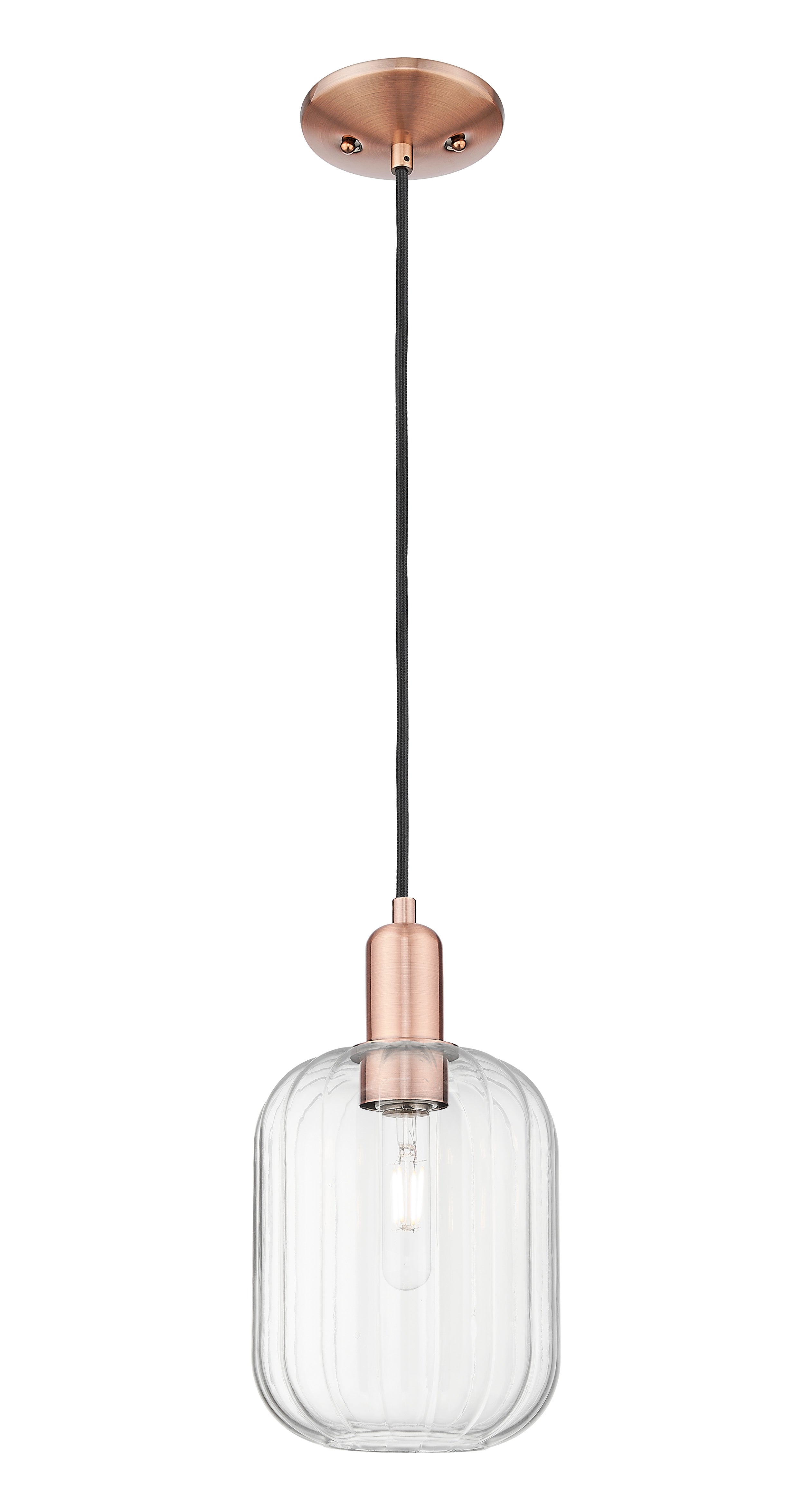 Arcadia Mini Pendant Antique Brass Glass