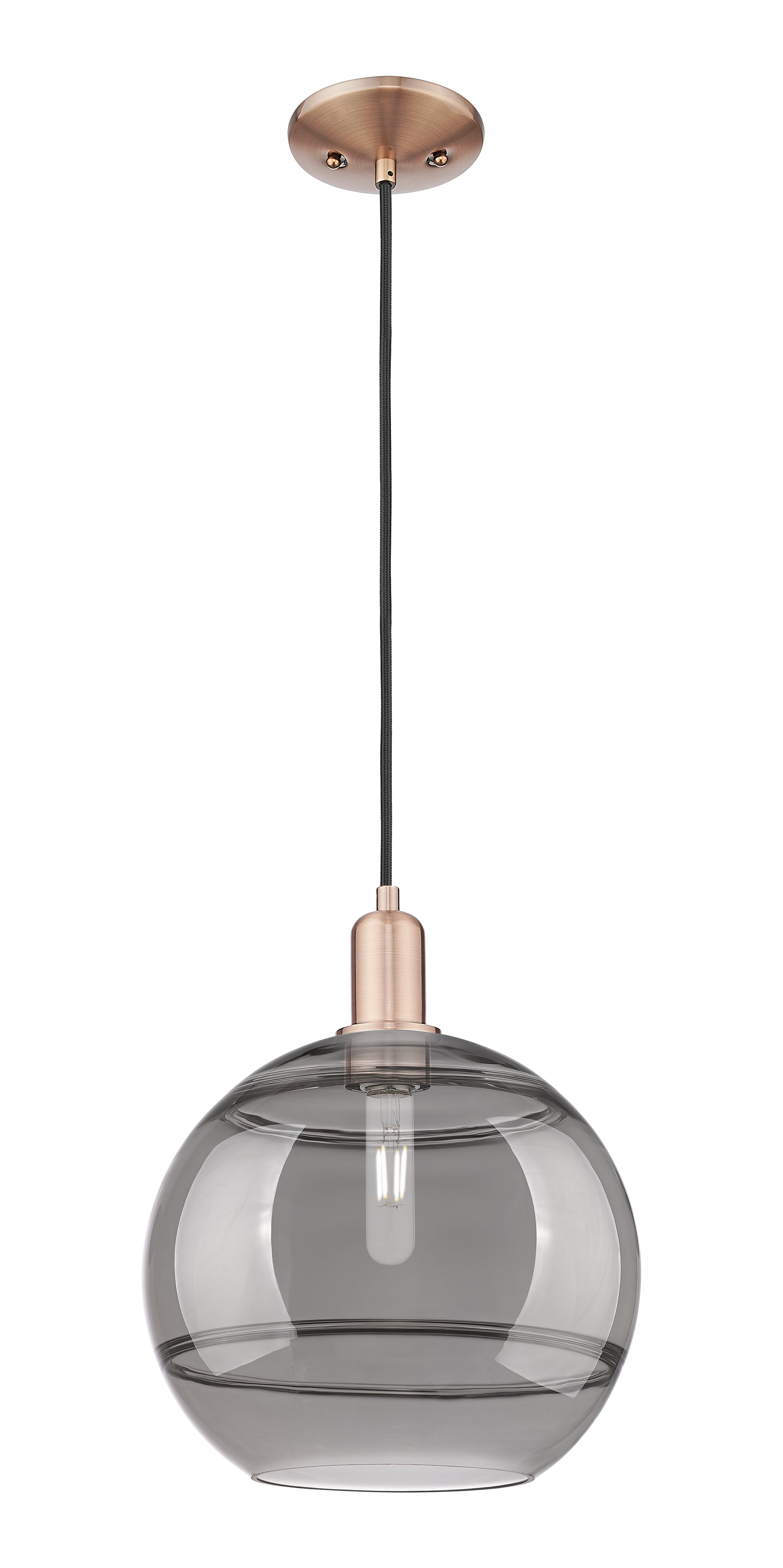 Arcadia Mini Pendant Antique Brass 12 Inch