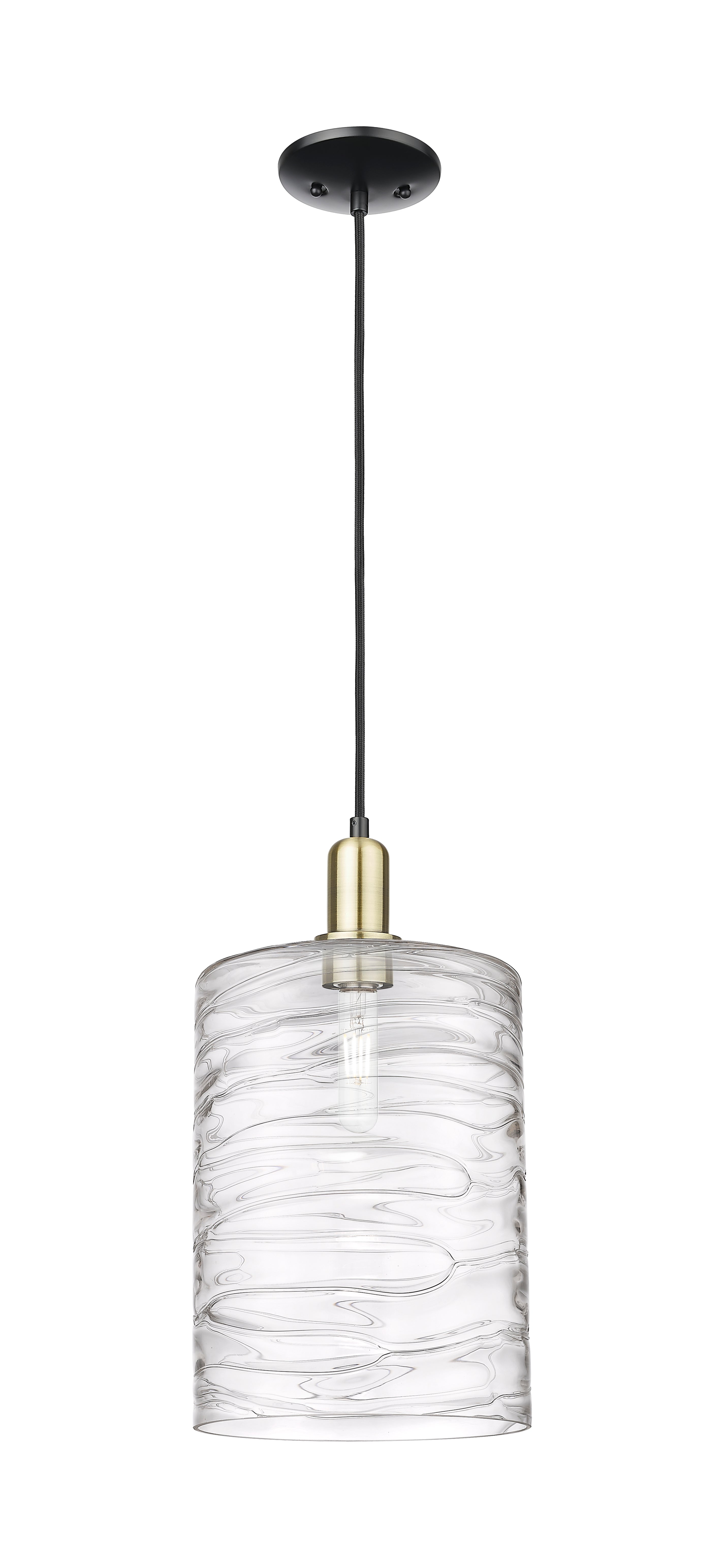 Arcadia Mini Pendant Antique Brass Glass
