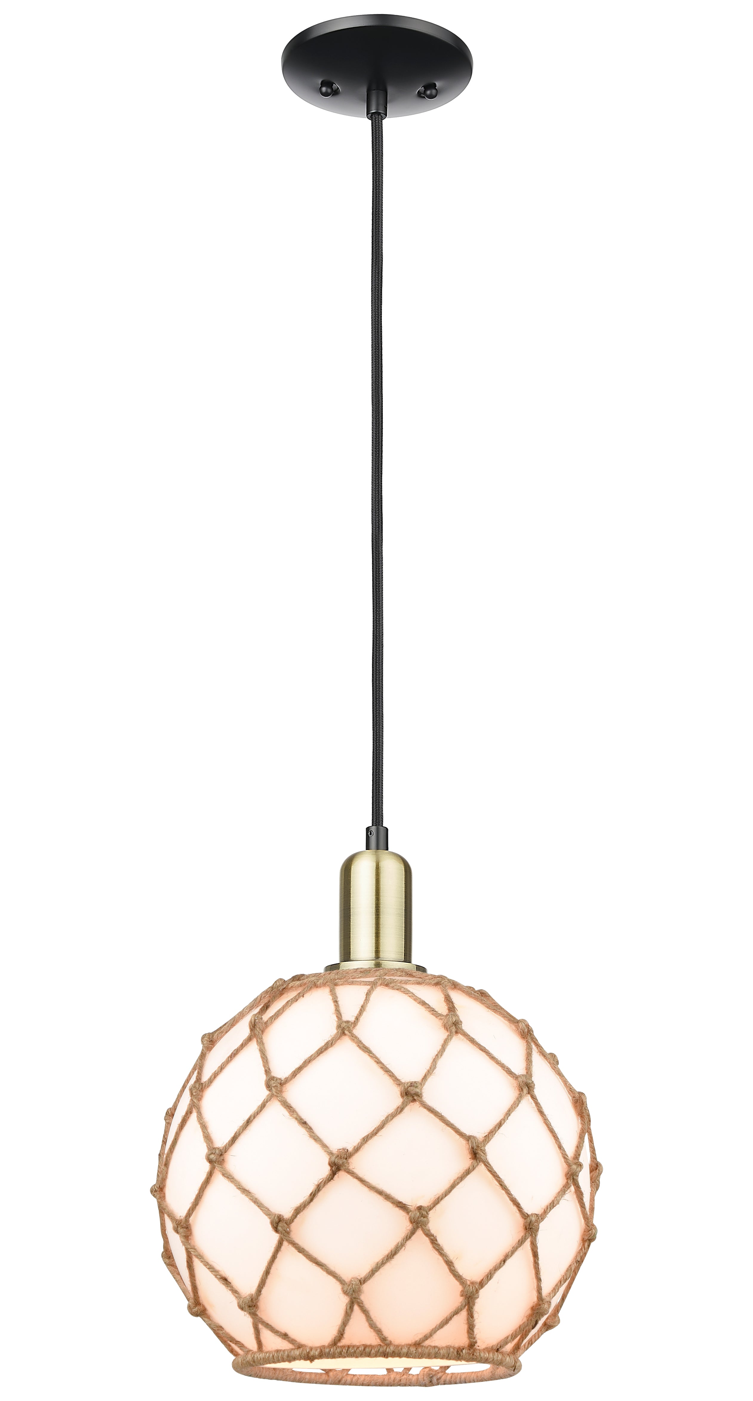 Arcadia Mini Pendant Antique Brass Cast