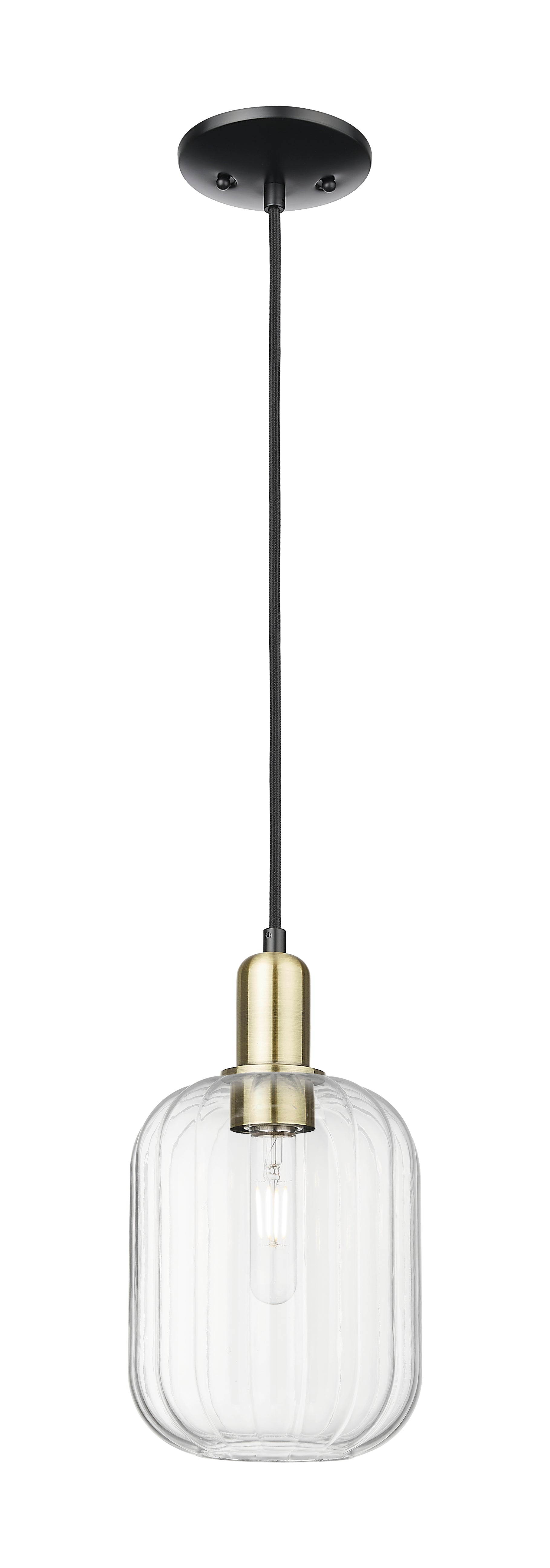 Arcadia Mini Pendant Antique Brass Glass