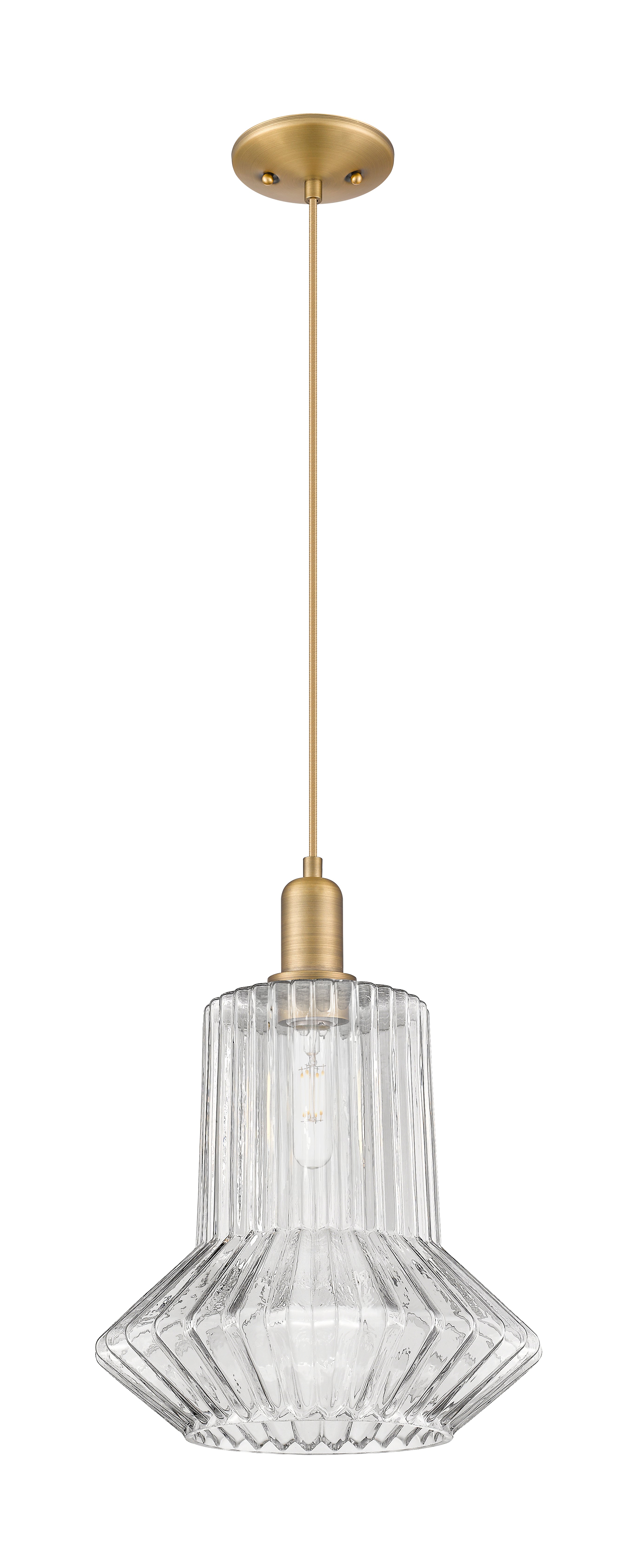 Arcadia Mini Pendant 12 Inch Antique Brass