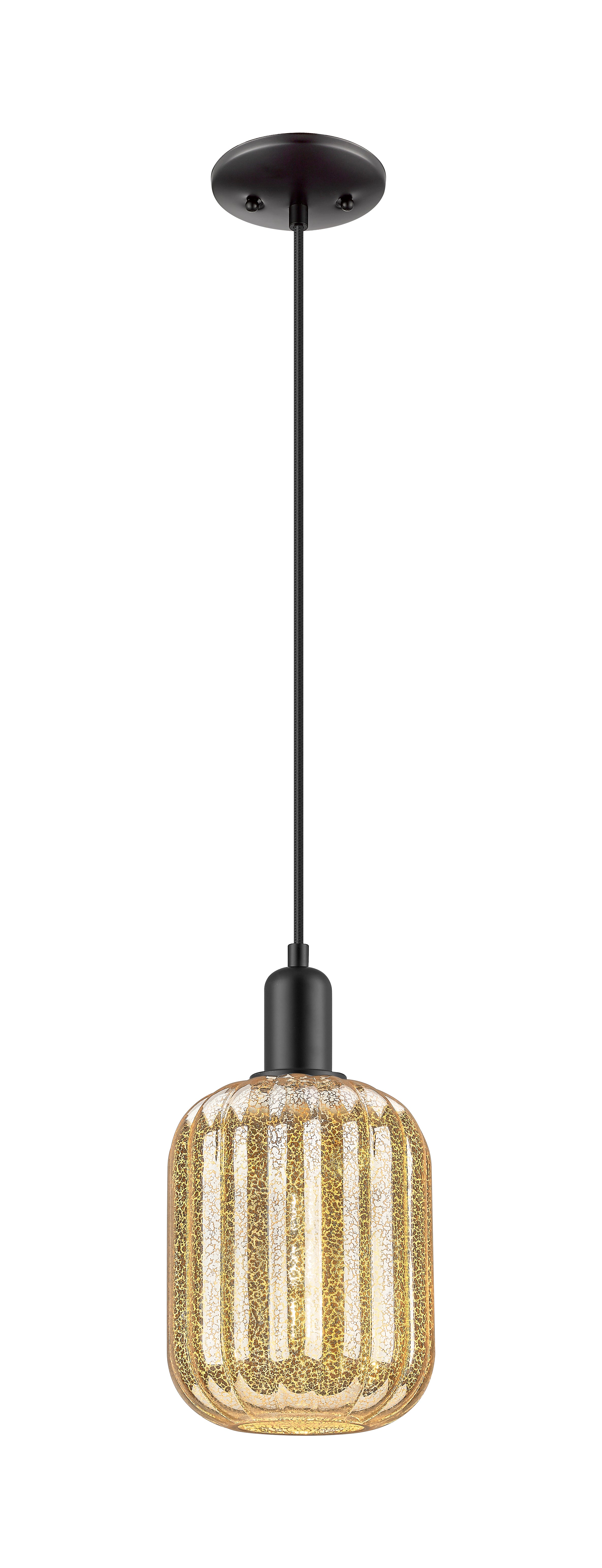 Arcadia Mini Pendant Antique Brass Glass