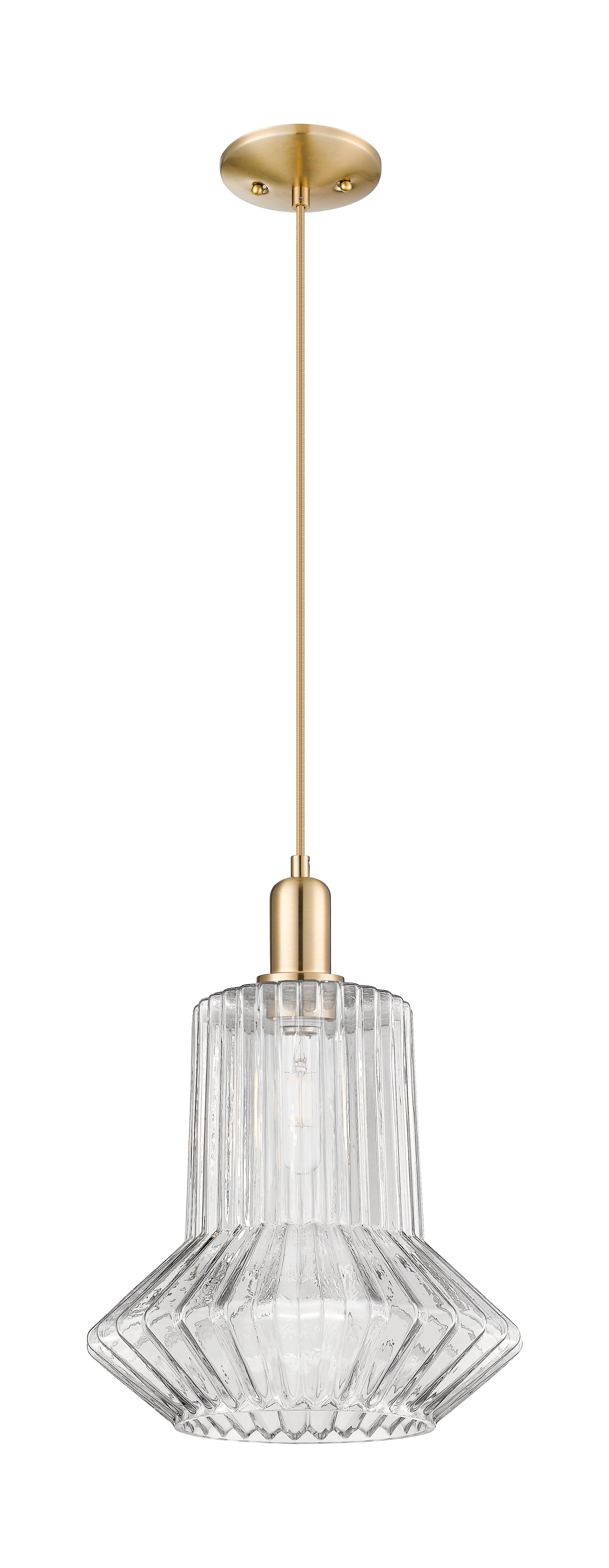 Arcadia Mini Pendant 12 Inch Antique Brass