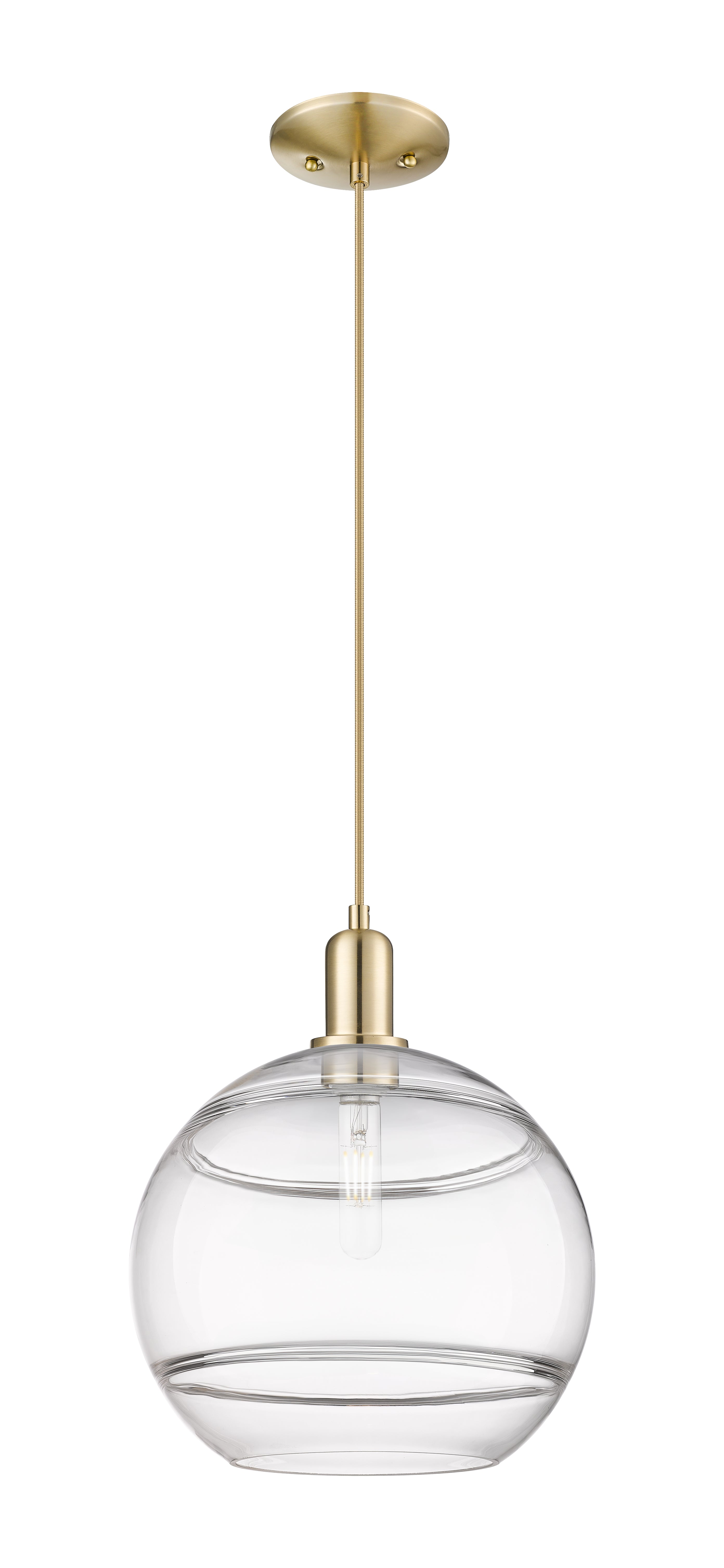 Arcadia Mini Pendant Antique Brass 12 Inch