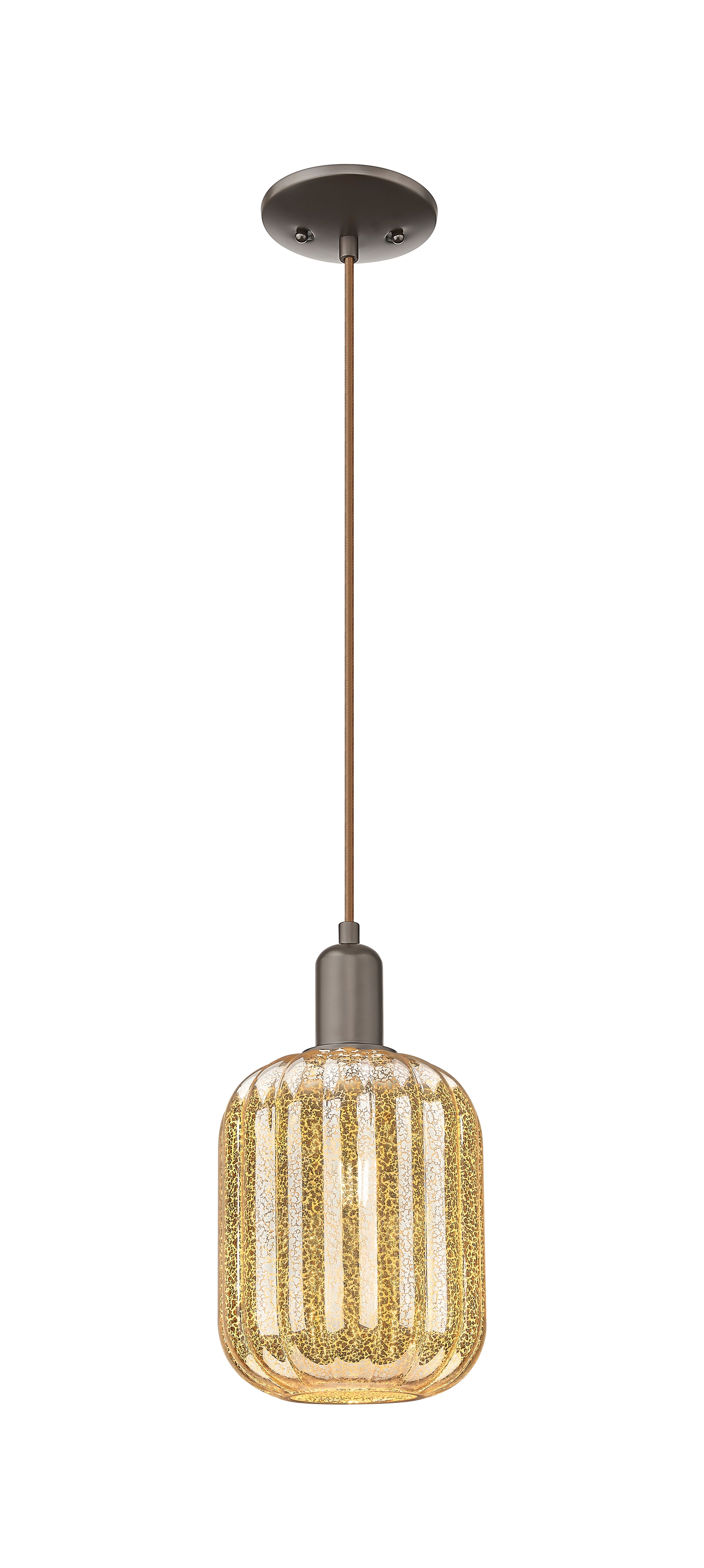 Arcadia Mini Pendant Antique Brass Glass