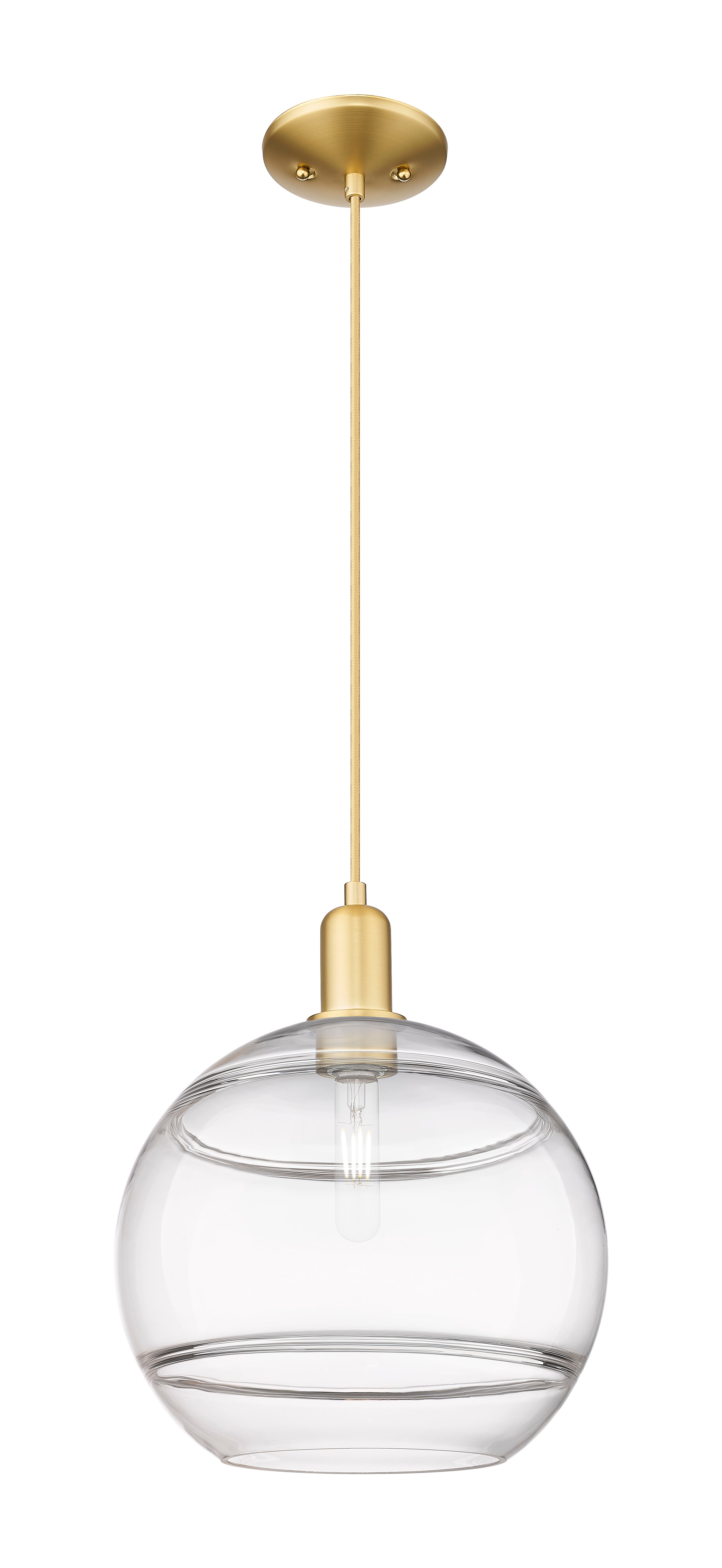 Arcadia Mini Pendant Antique Brass 12 Inch