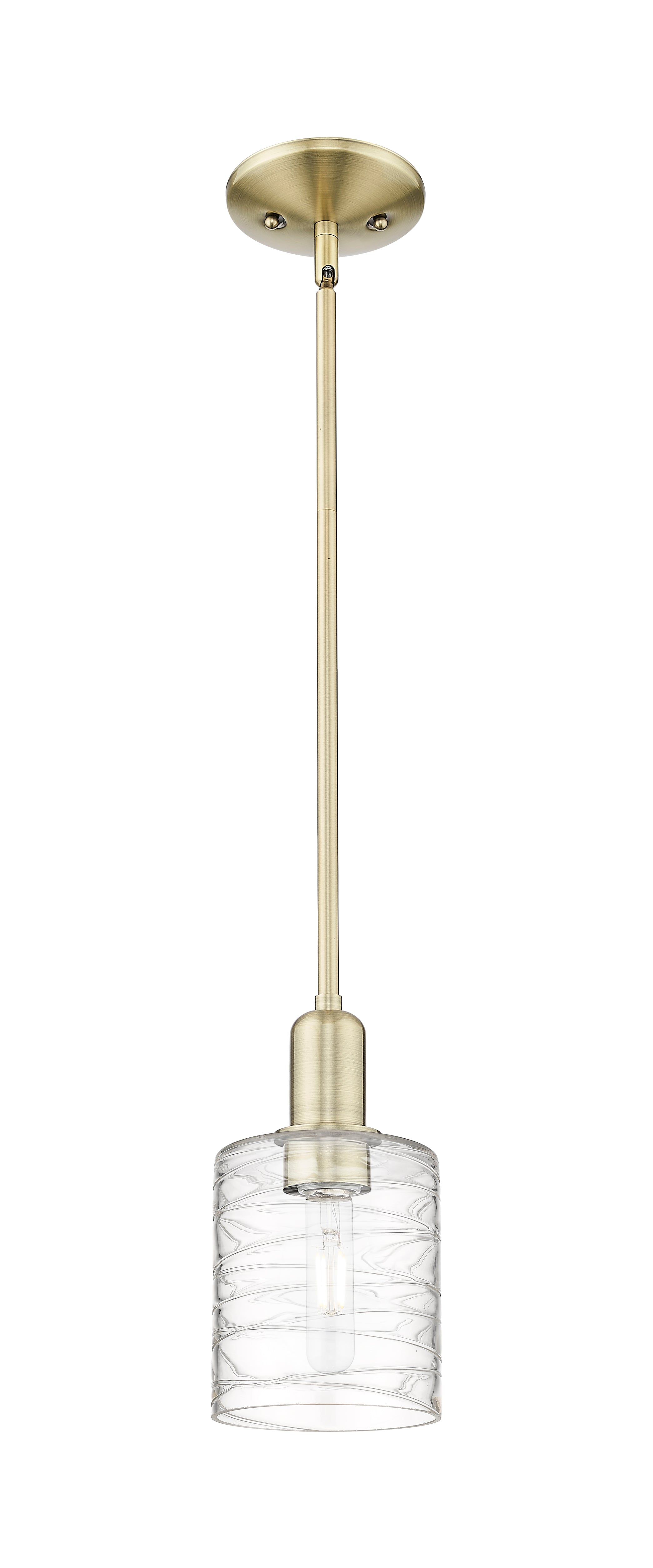 Arcadia Mini Pendant Antique Brass Steel Glass