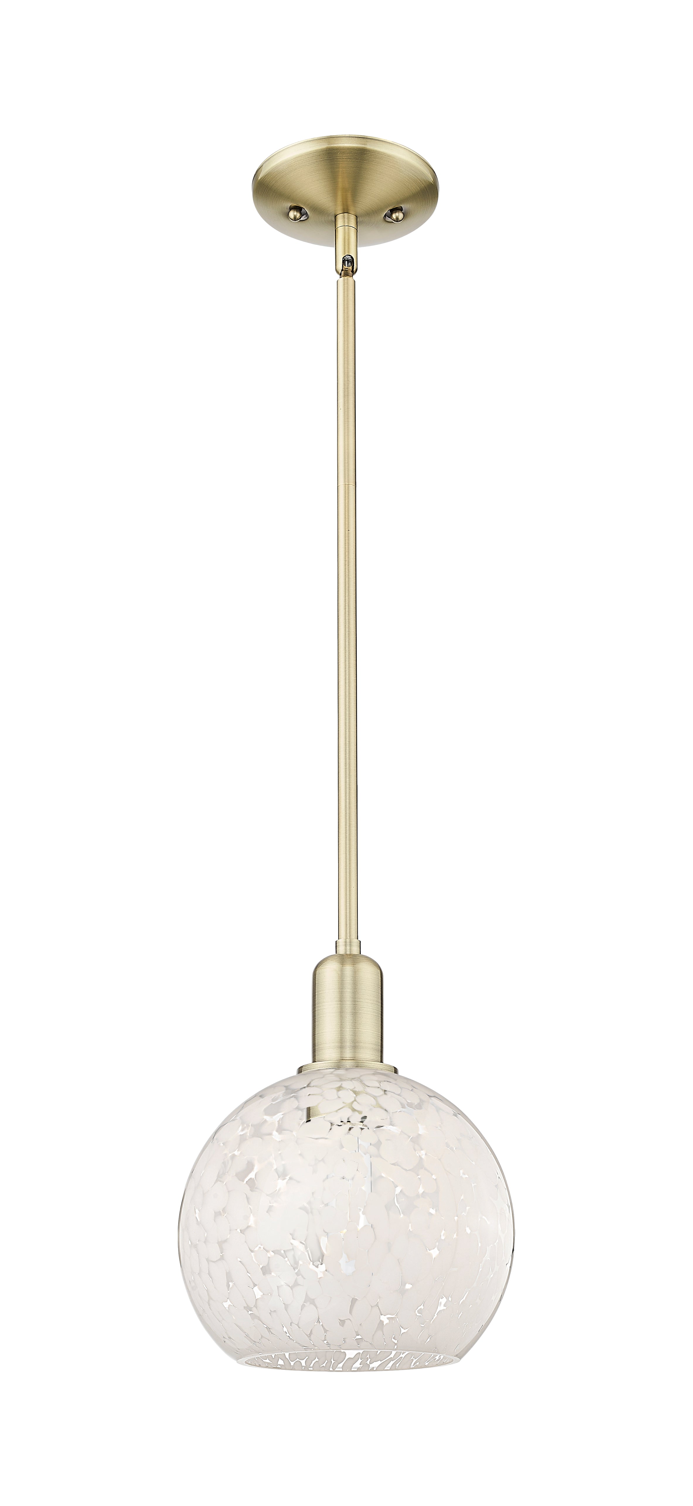 Arcadia Mini Pendant Antique Brass 8 Inch