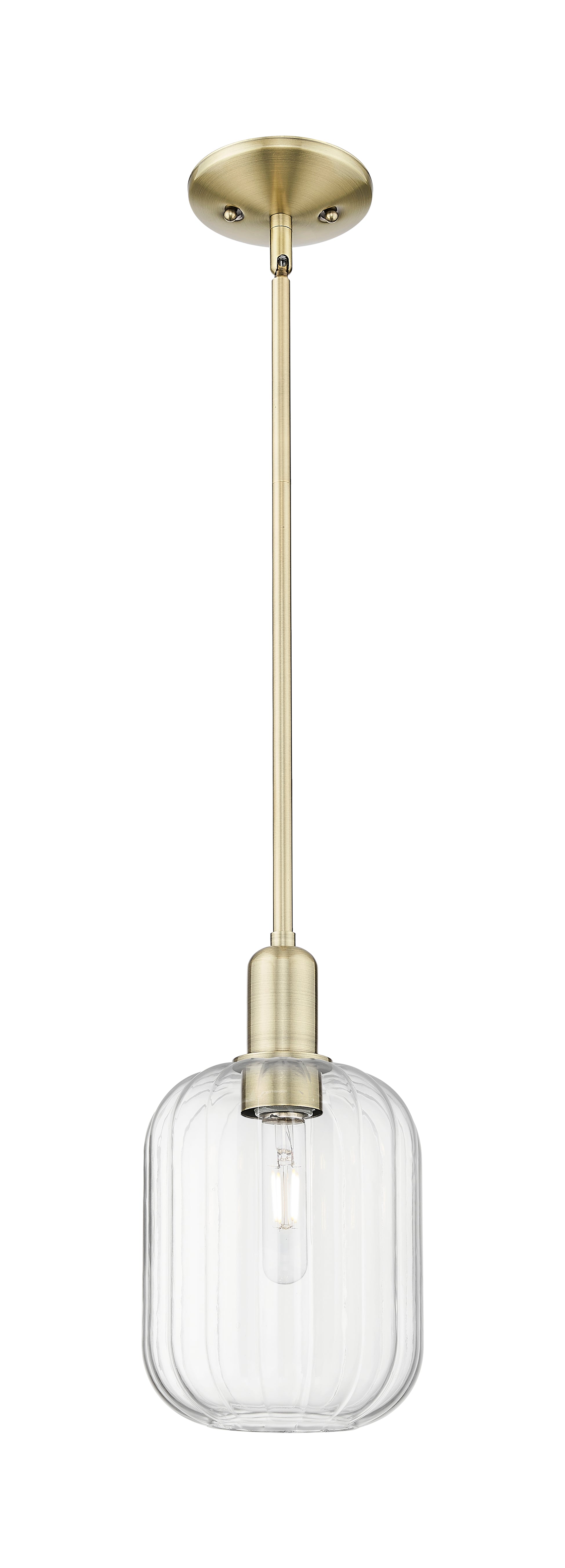Arcadia Mini Pendant Antique Brass 6.75 Inch