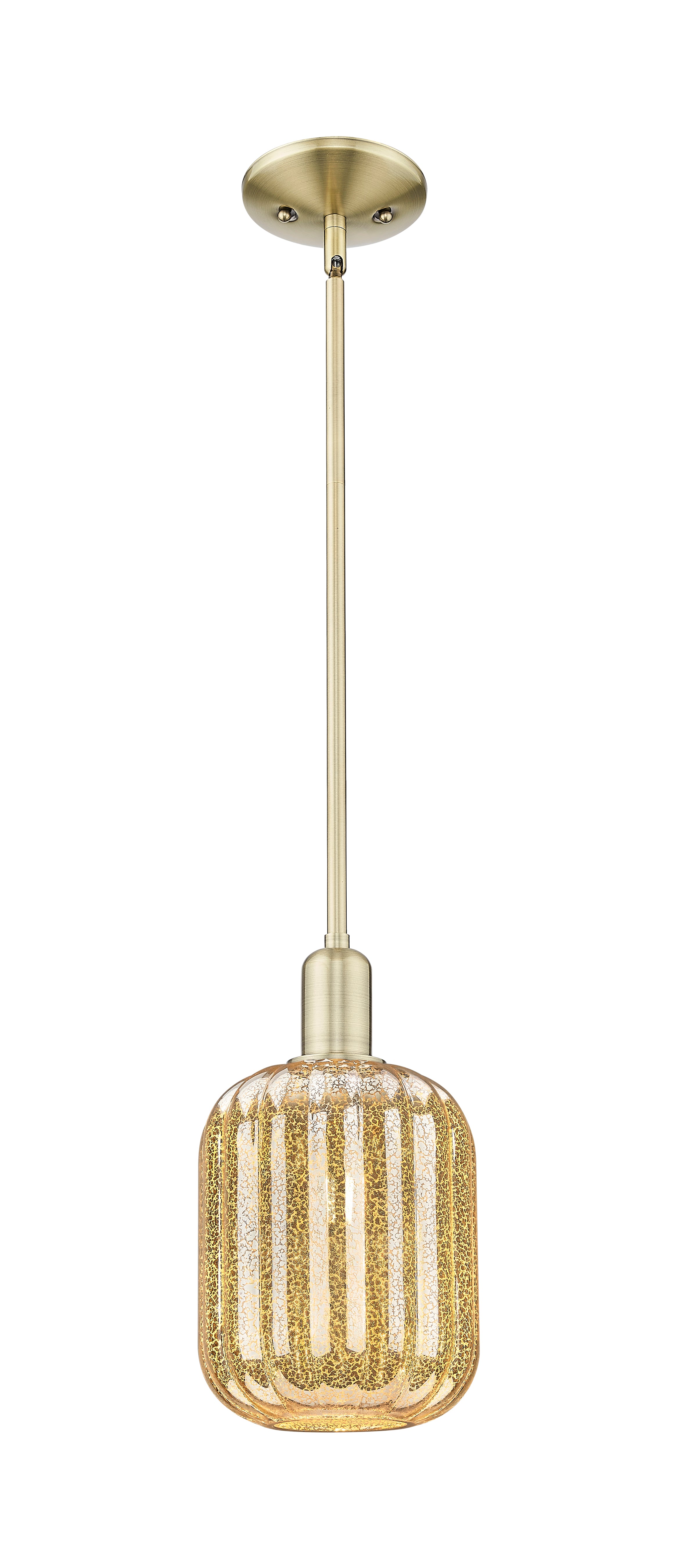 Arcadia Mini Pendant Antique Brass 6.75 Inch
