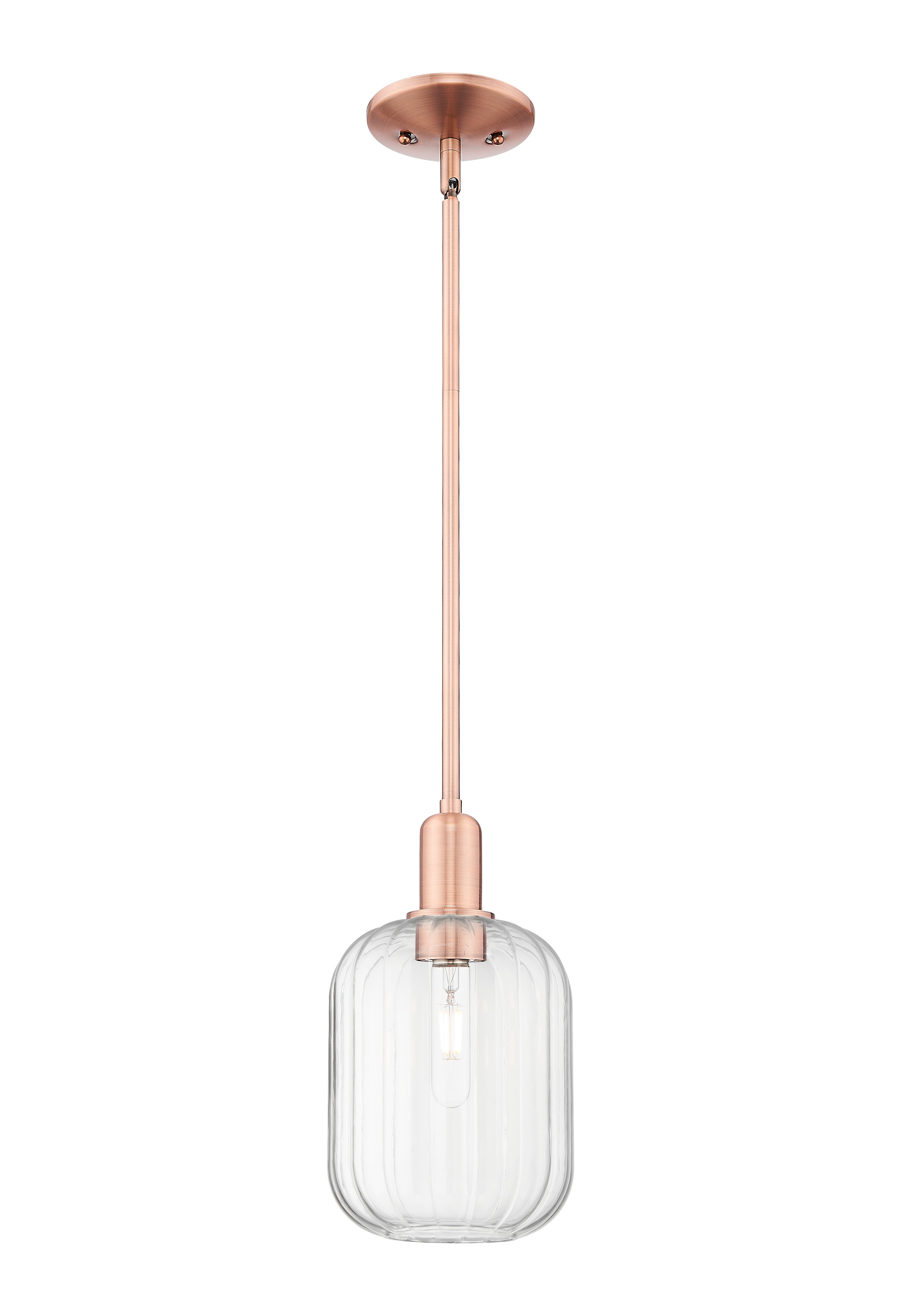Arcadia Mini Pendant Antique Brass 6.75 Inch
