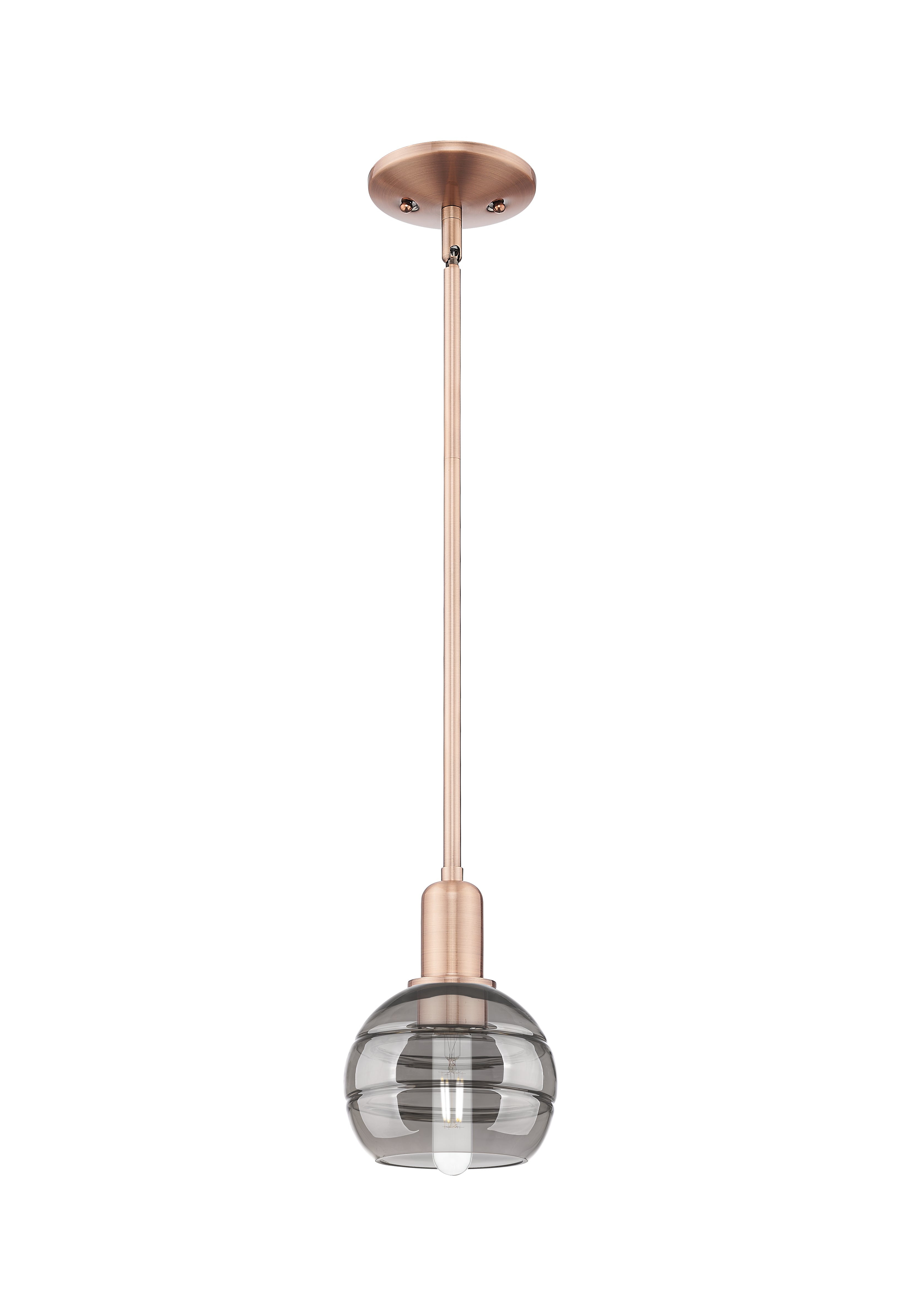 Arcadia Mini Pendant Antique Brass Glass