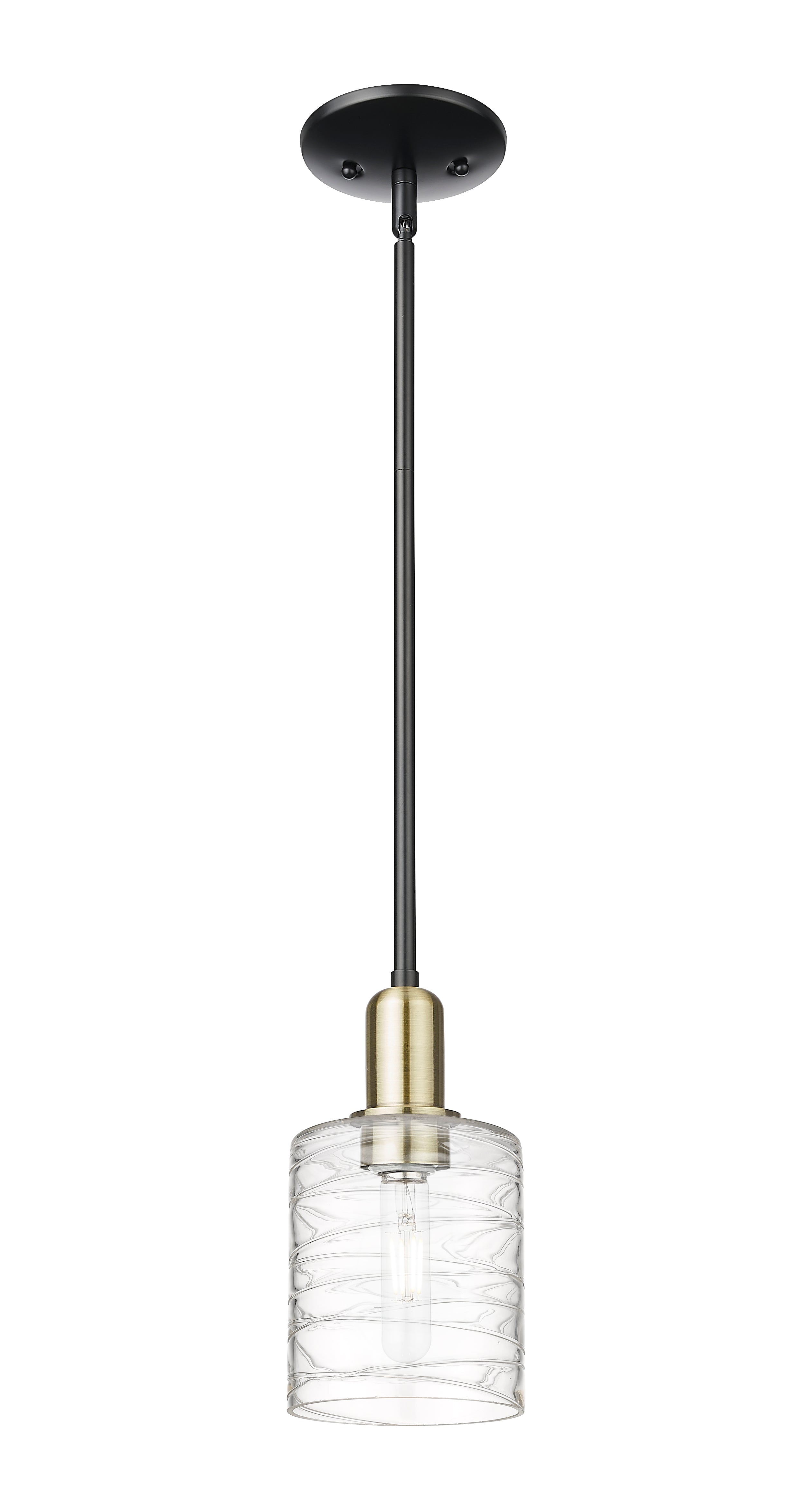 Arcadia Mini Pendant Antique Brass Steel Glass
