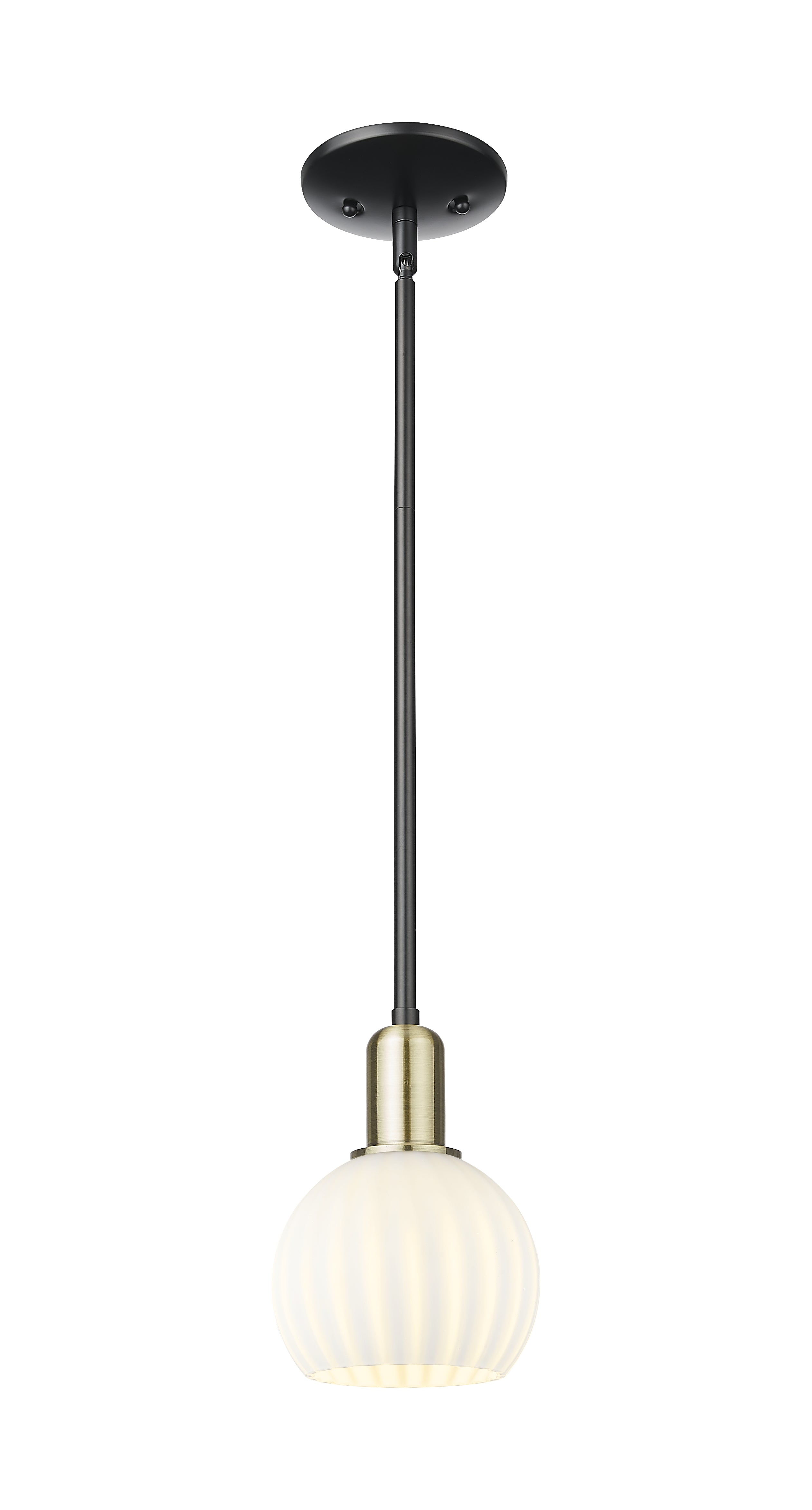 Arcadia Mini Pendant Antique Brass 6 Inch