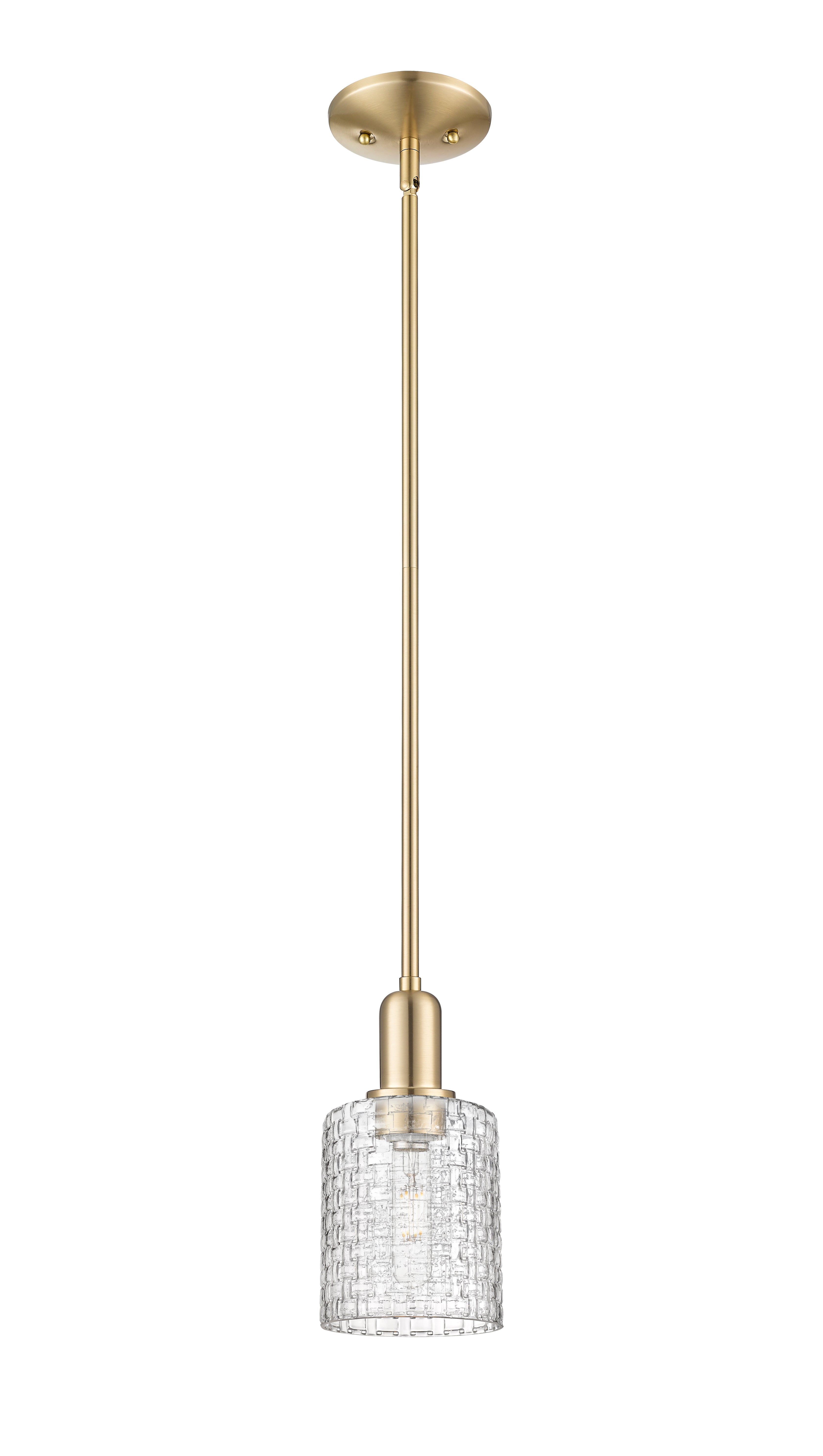 Arcadia Mini Pendant Brass Glass 5 Inch
