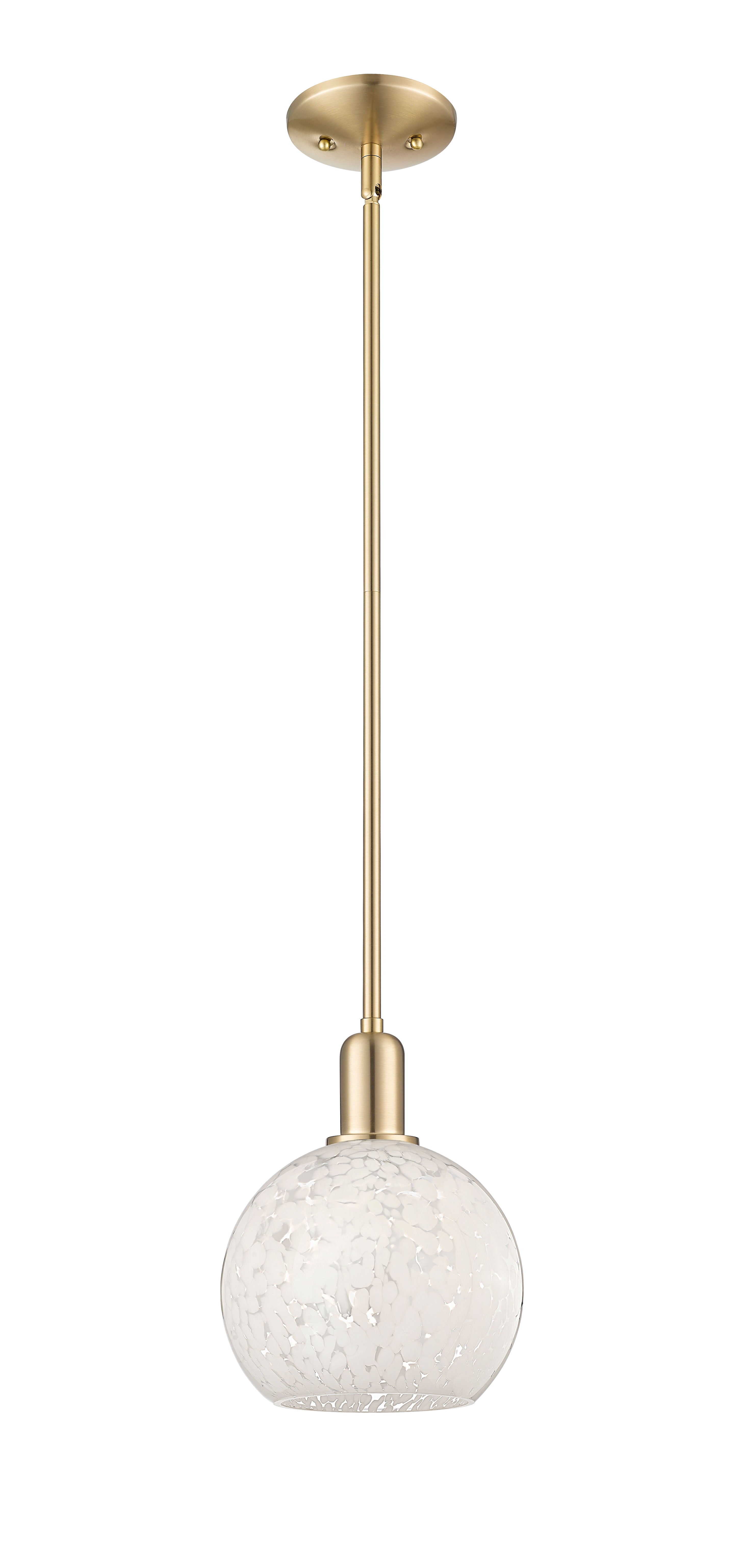 Arcadia Mini Pendant Antique Brass 8 Inch