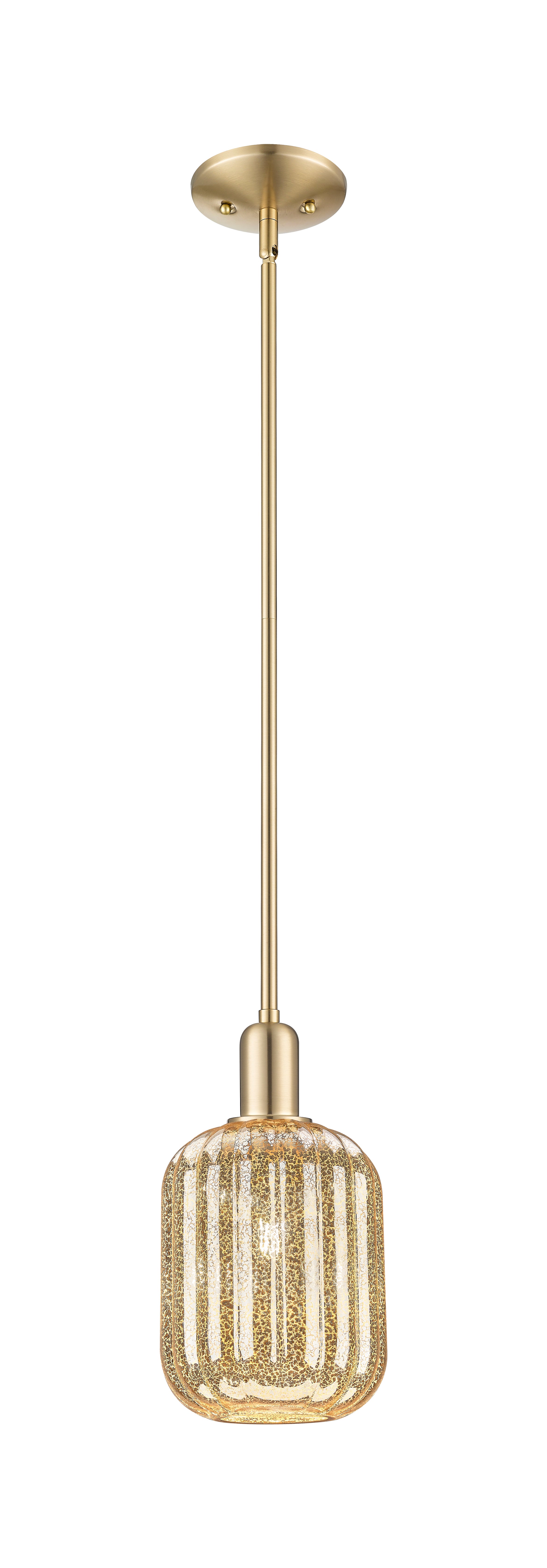 Arcadia Mini Pendant Antique Brass 6.75 Inch