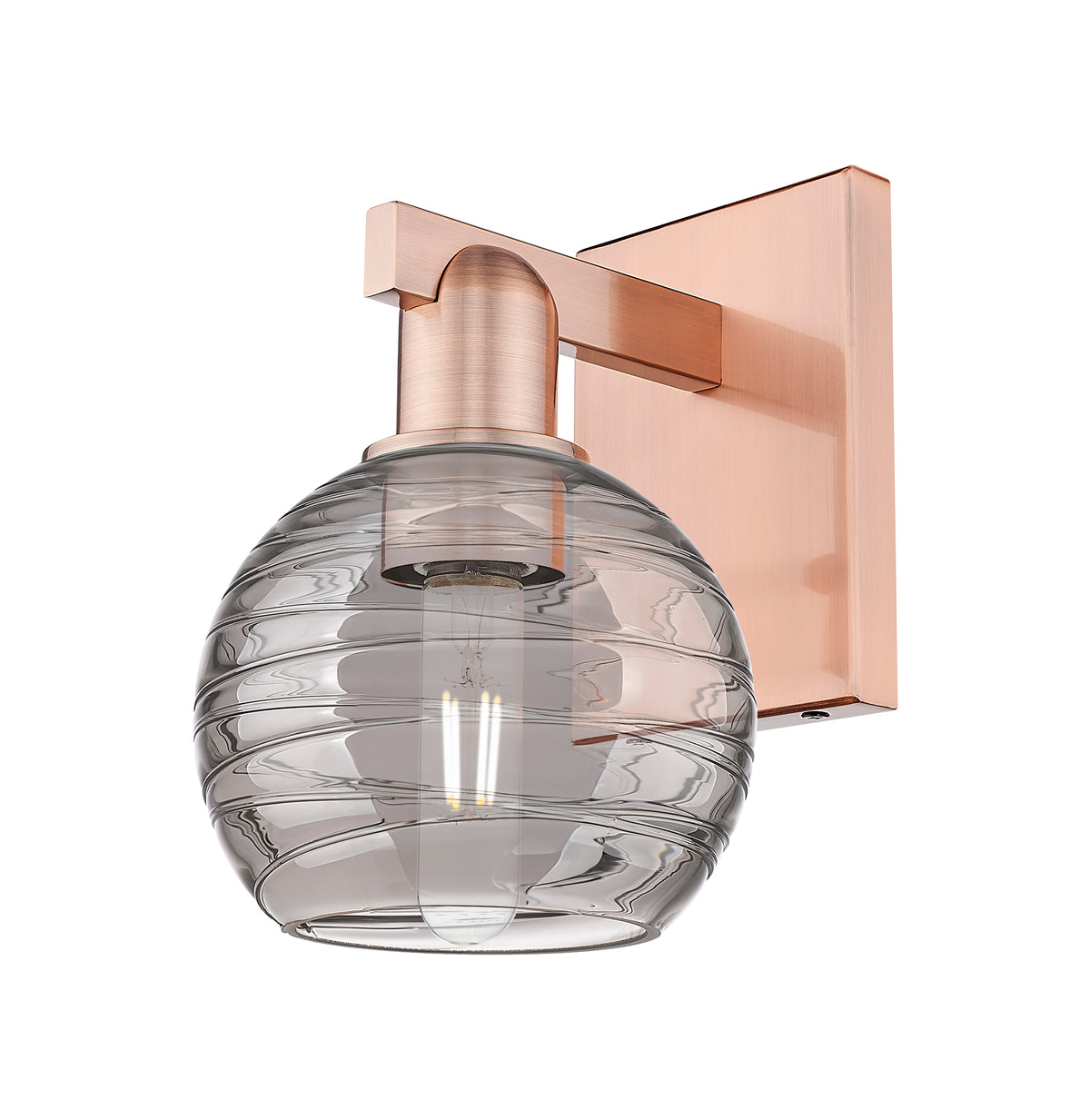 Athens Deco Swirl 6-Inch 1-Light Sconce 9.875-Inch High