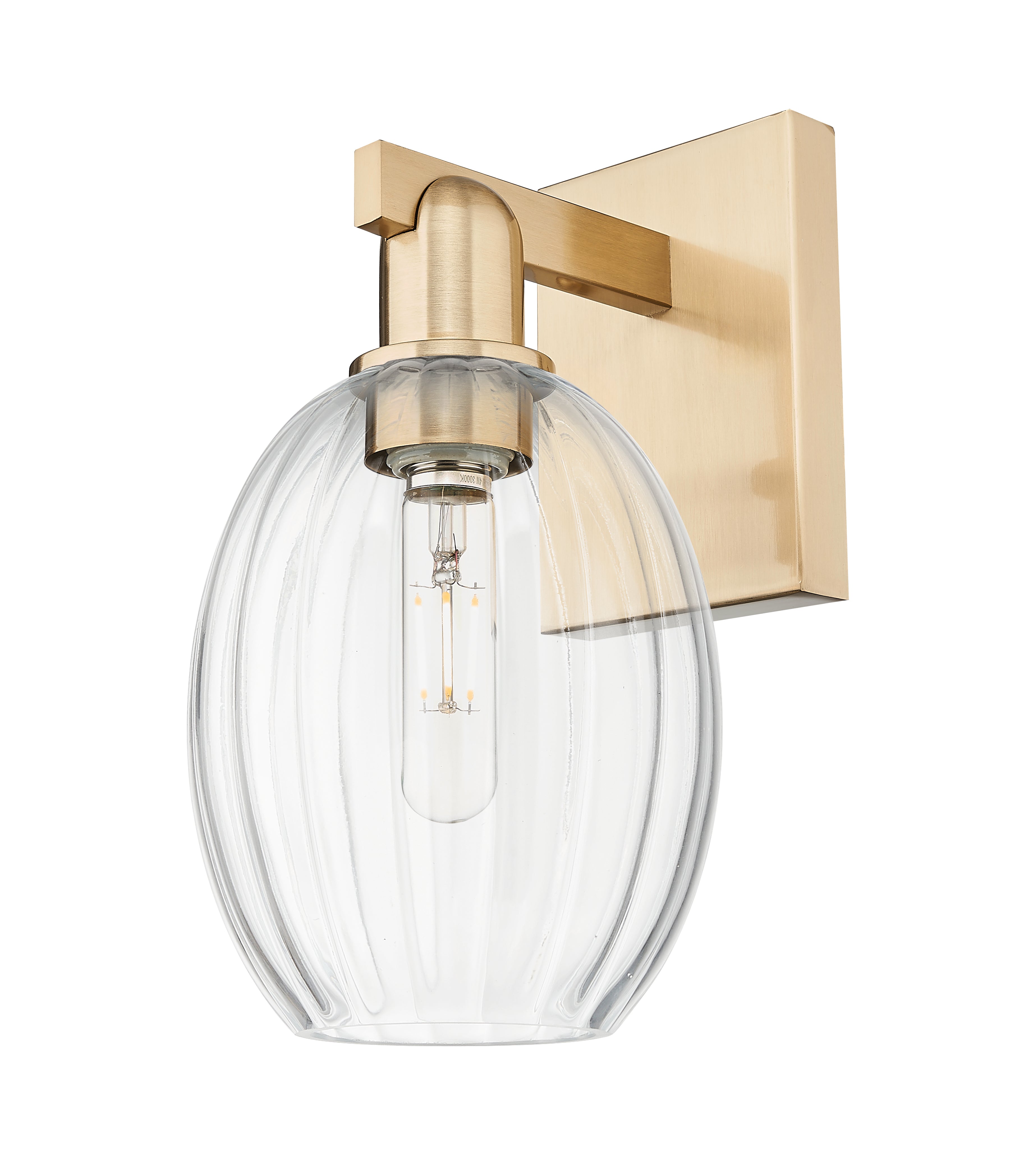 Arcadia Sconce Cast Brass Glass Steel