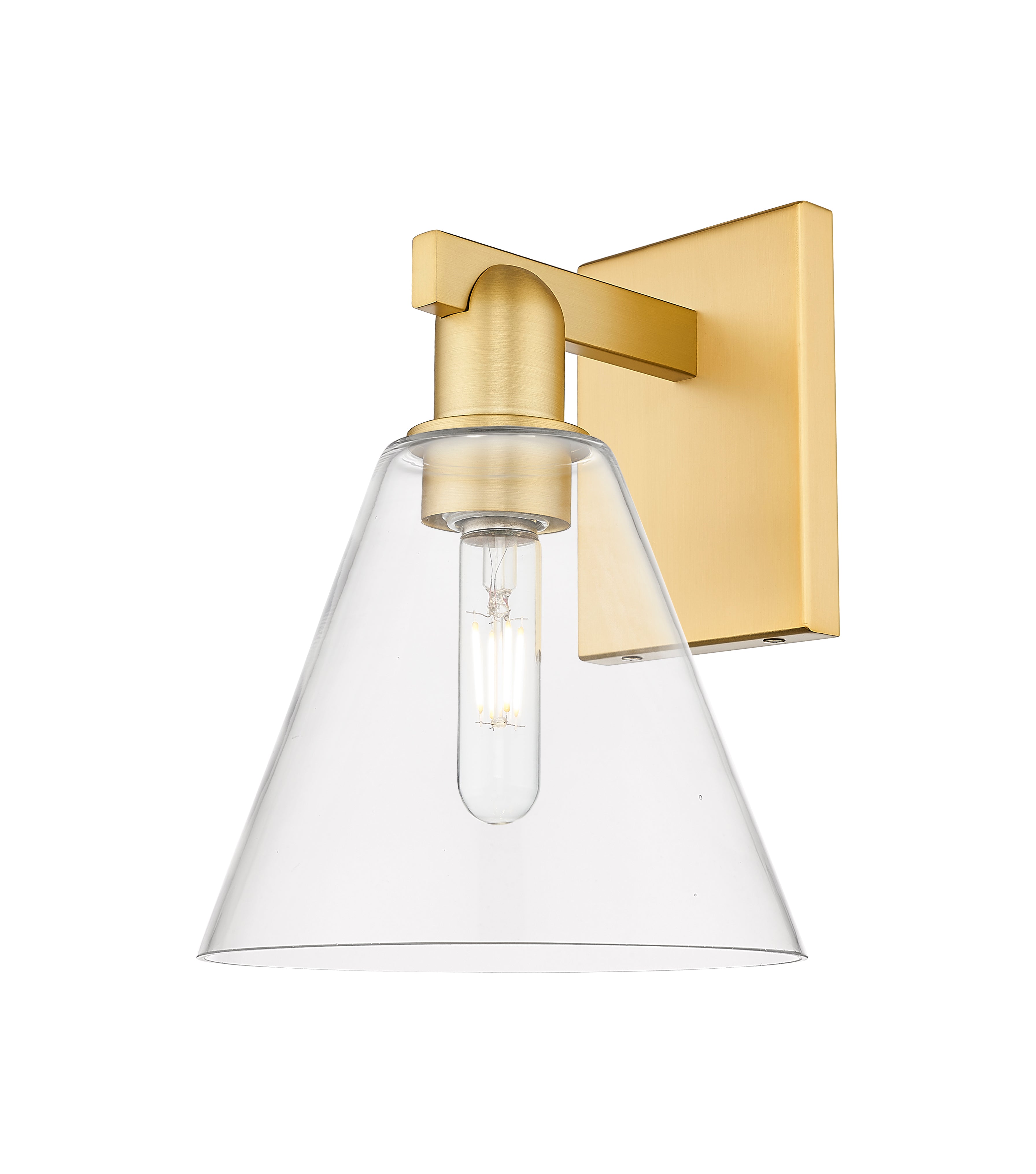 Arcadia Sconce Brass Glass Steel