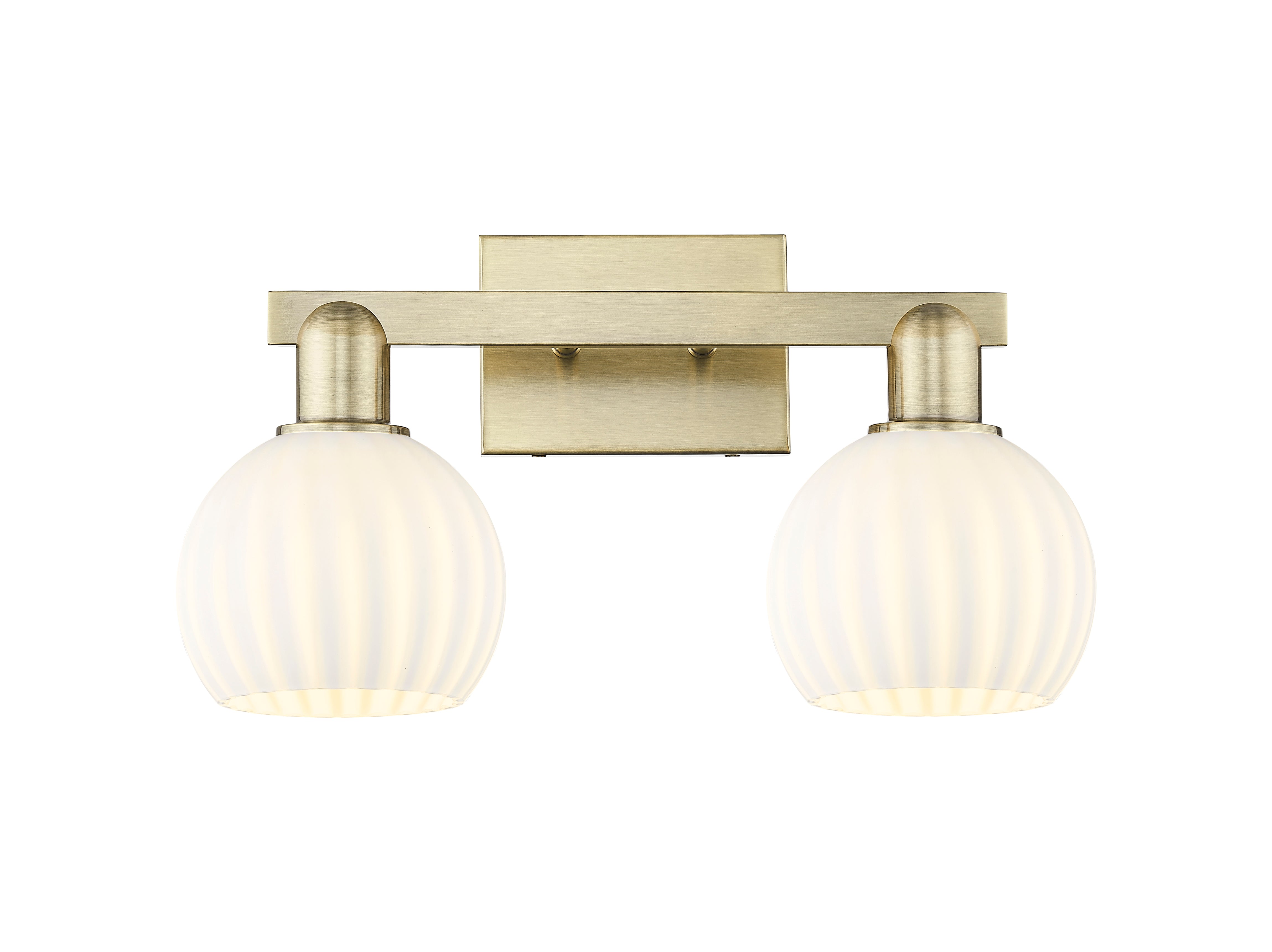 Arcadia Bath Vanity Light Steel Brass 19 Inch
