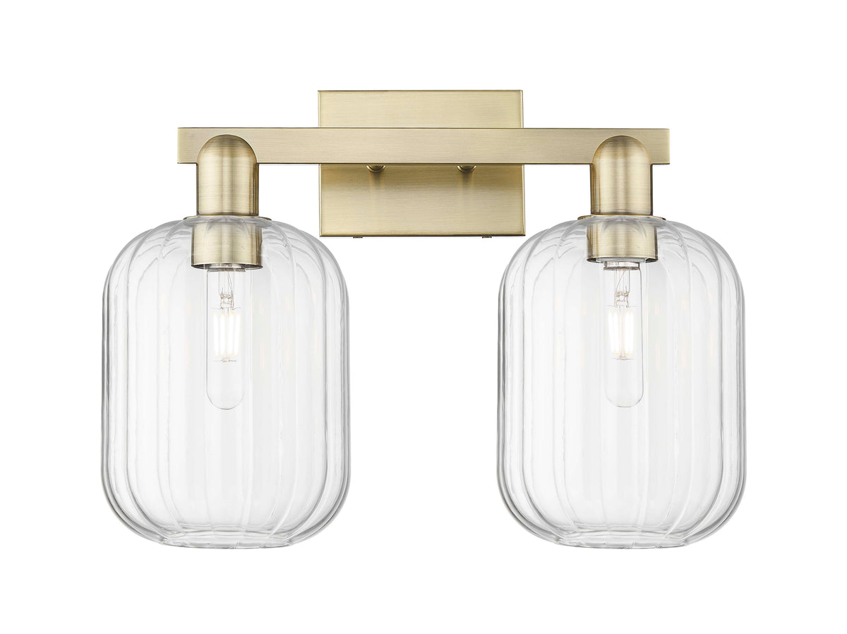 Preston Cylinder 16-Inch 2-Light Bath Vanity Light 13.5-Inch High