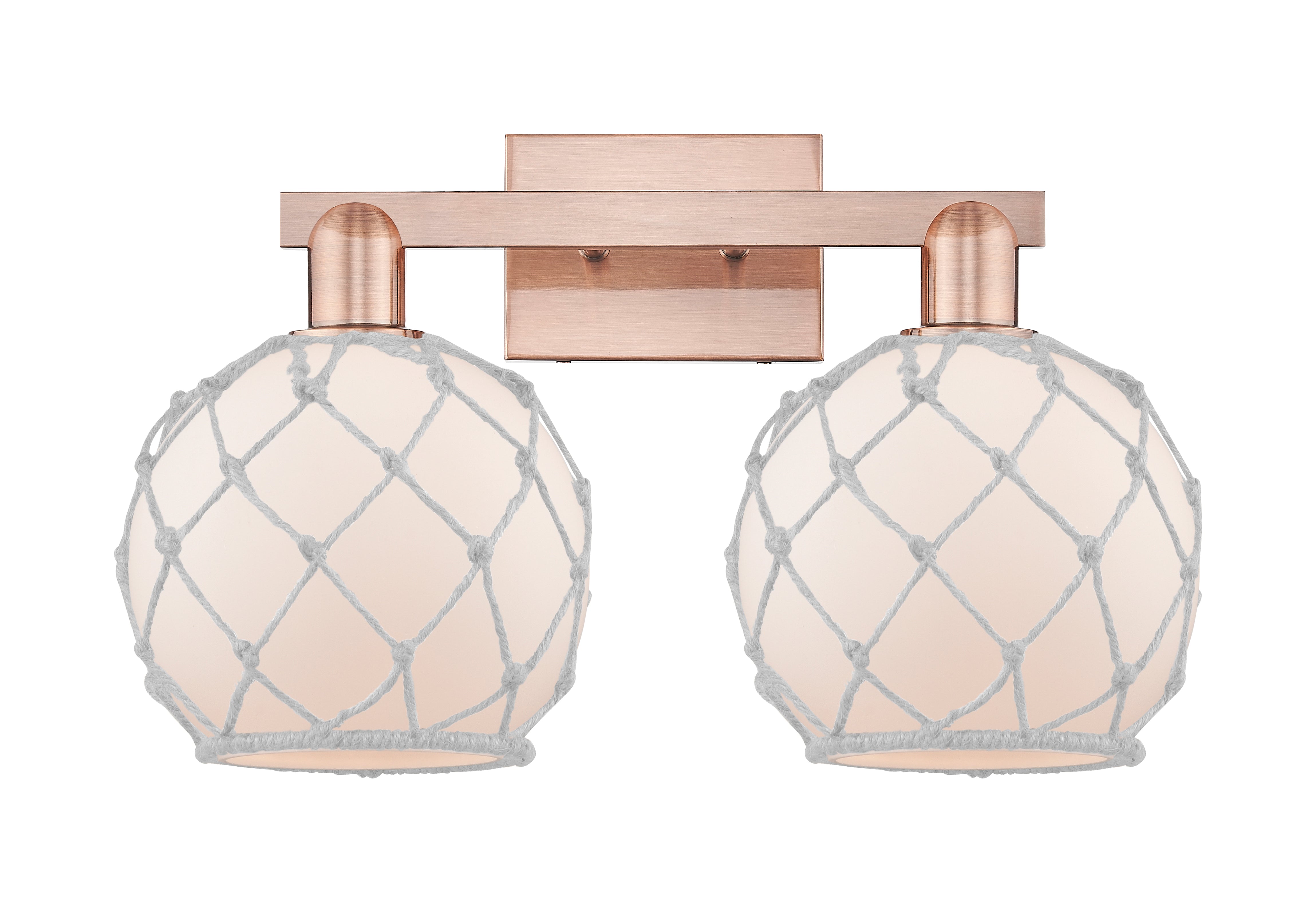 Arcadia Bath Vanity Light Brass Wicker