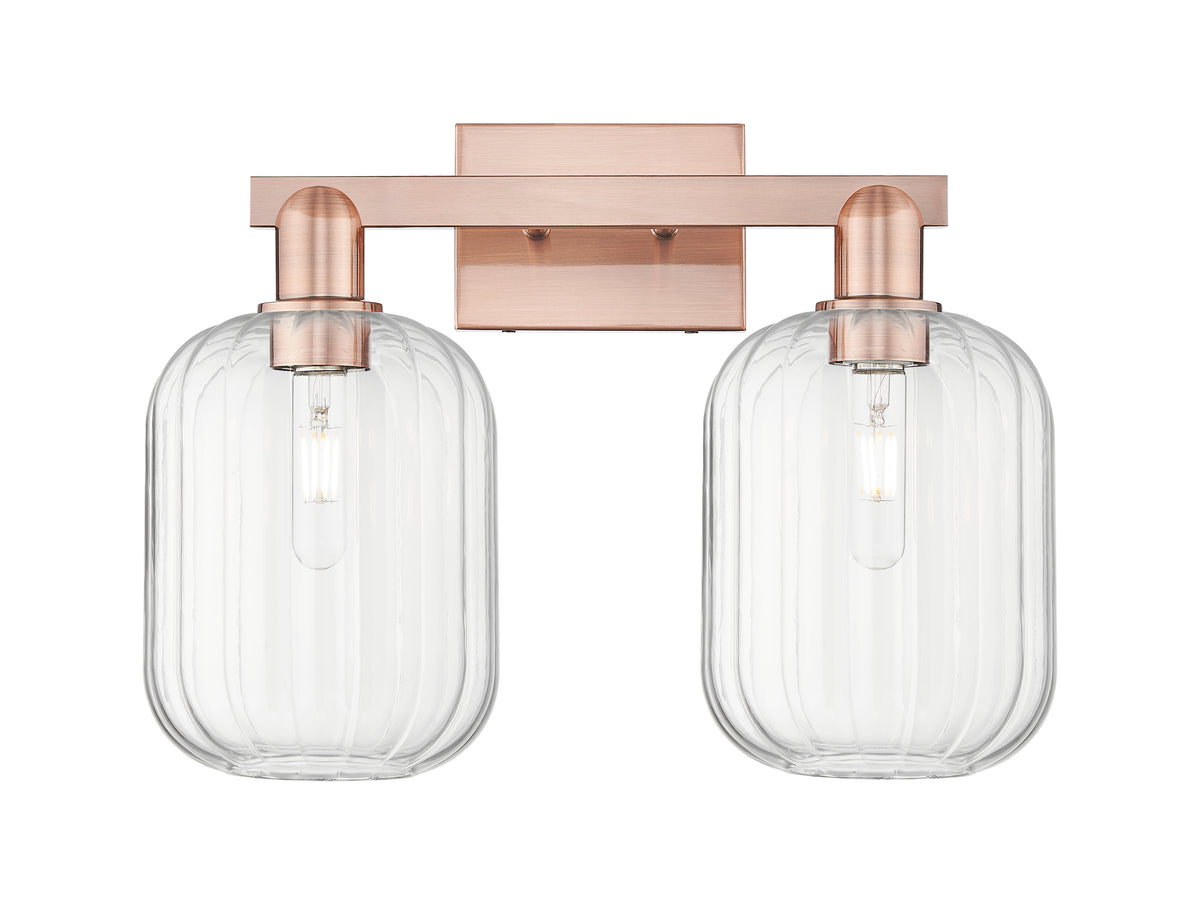 Preston Cylinder 16-Inch 2-Light Bath Vanity Light 13.5-Inch High
