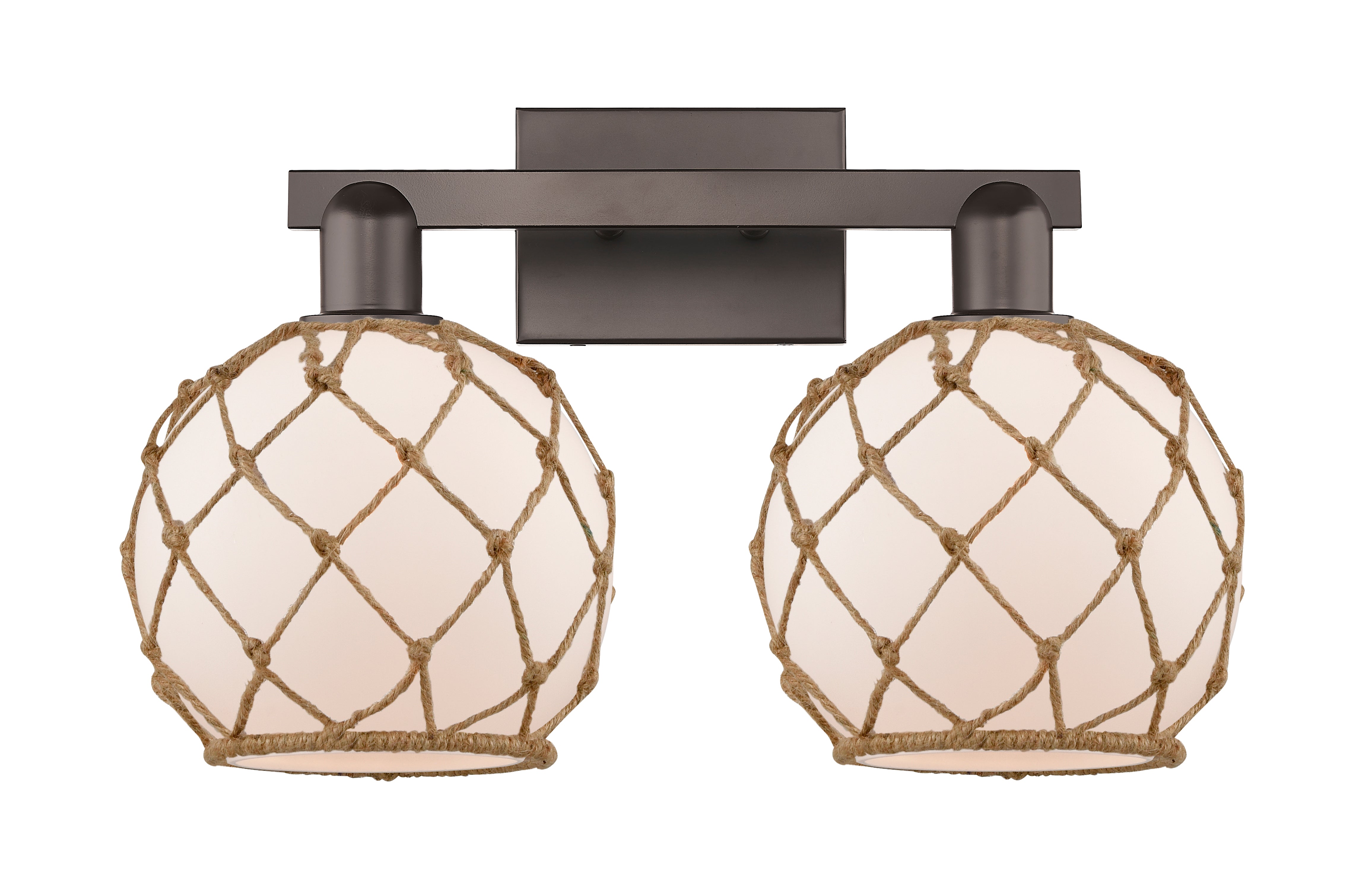 Arcadia Bath Vanity Light Brass Wicker