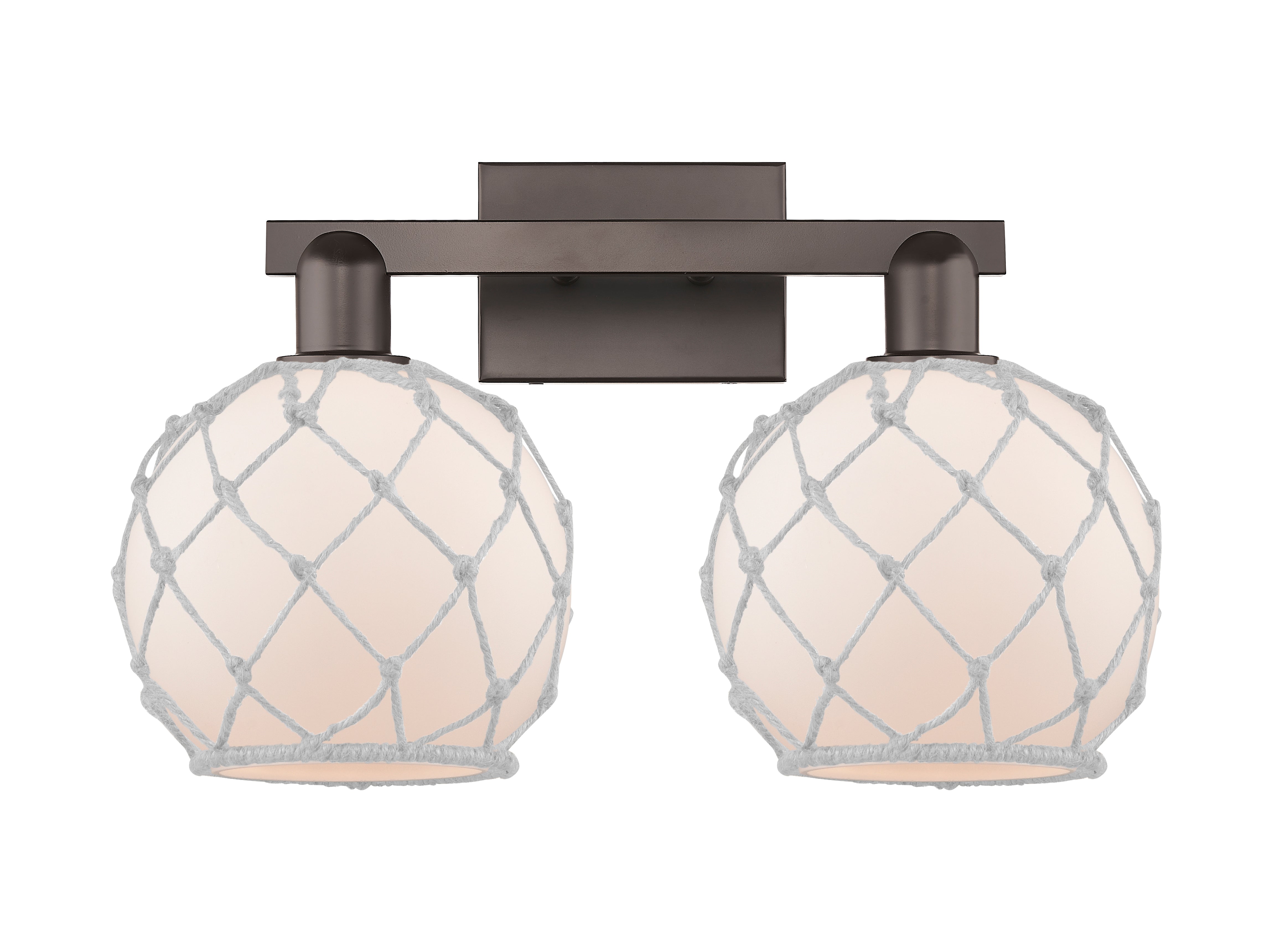 Arcadia Bath Vanity Light Brass Wicker