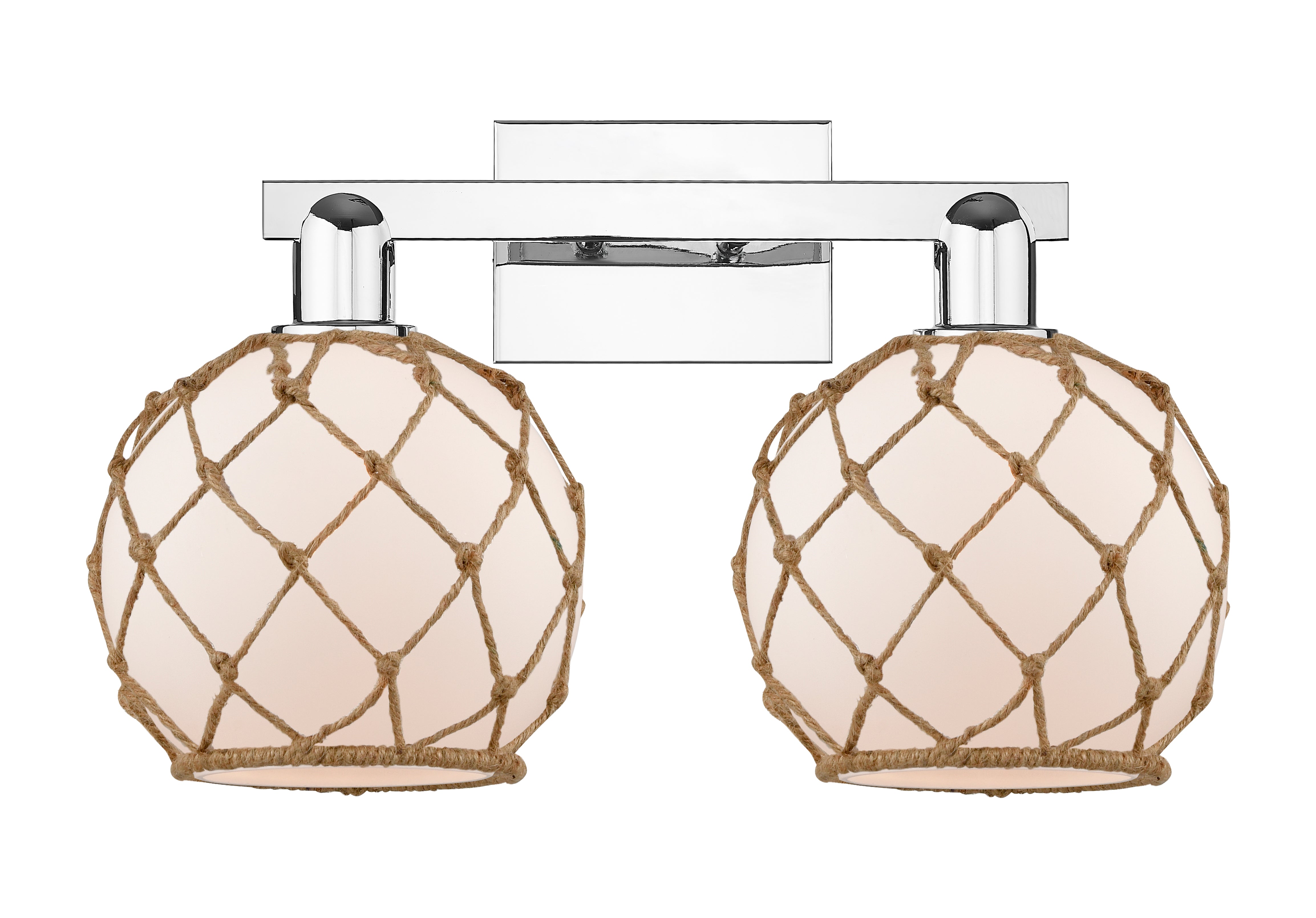 Arcadia Bath Vanity Light Brass Wicker