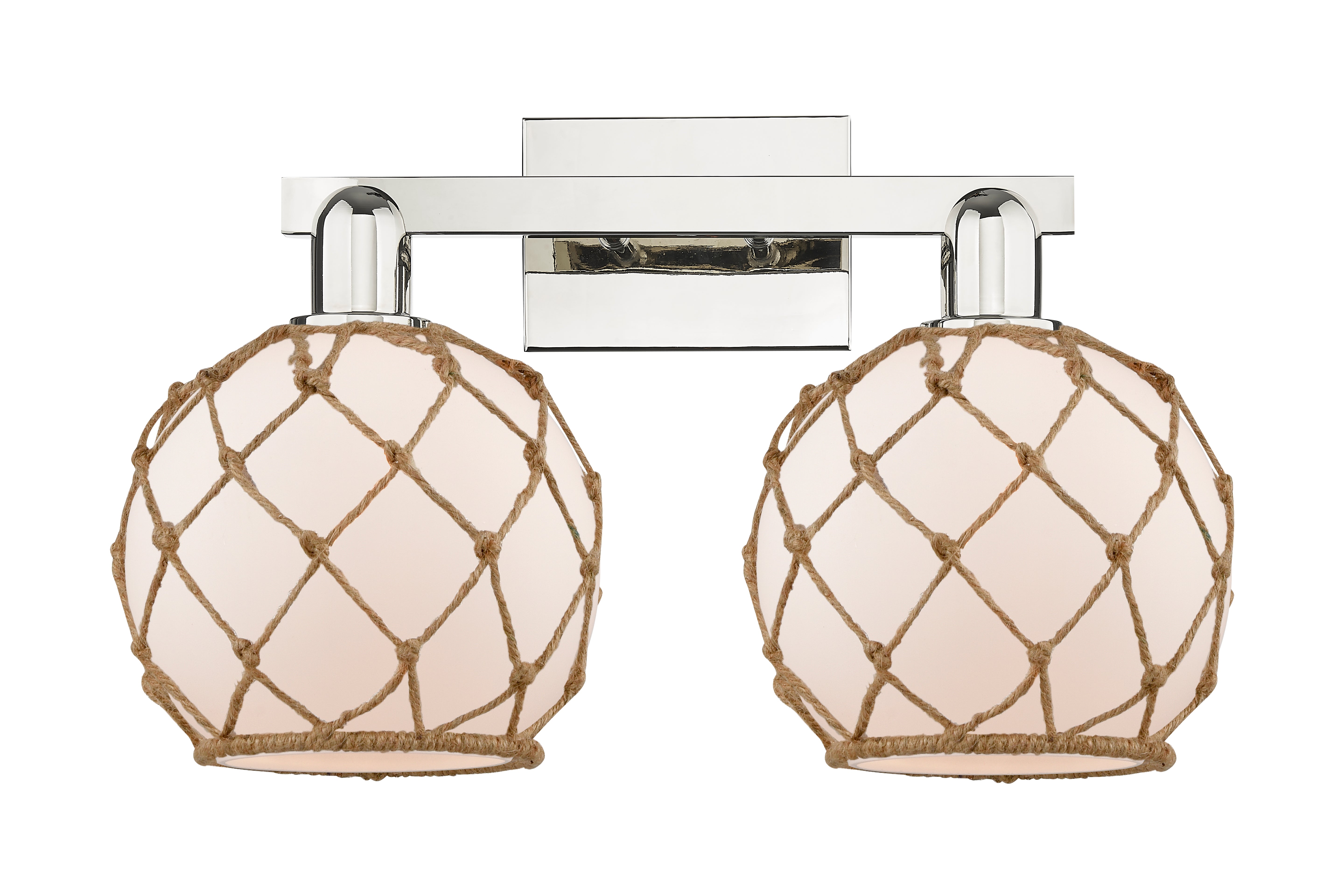 Arcadia Bath Vanity Light Brass Wicker