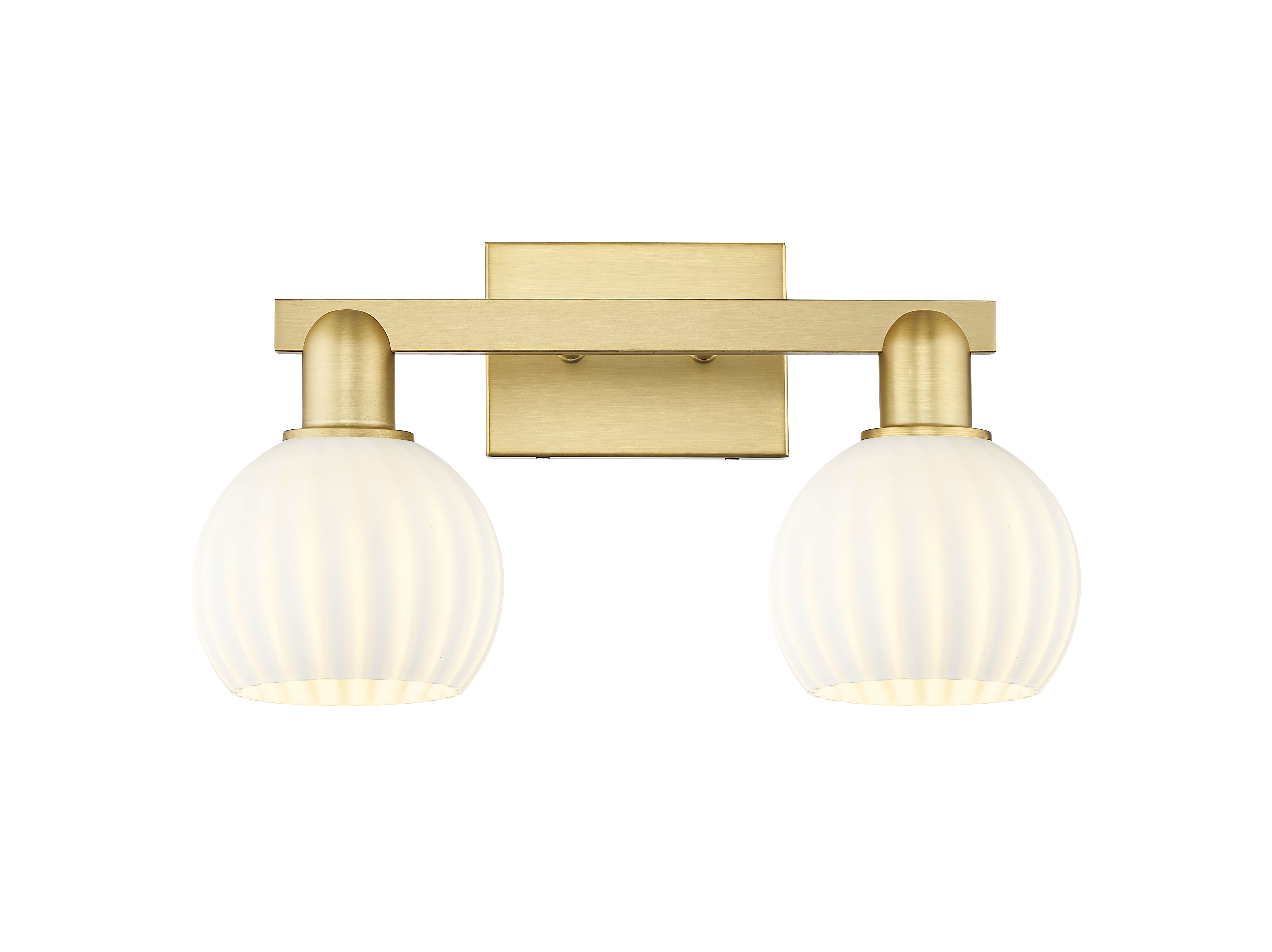 Arcadia Bath Vanity Light Steel Brass 19 Inch