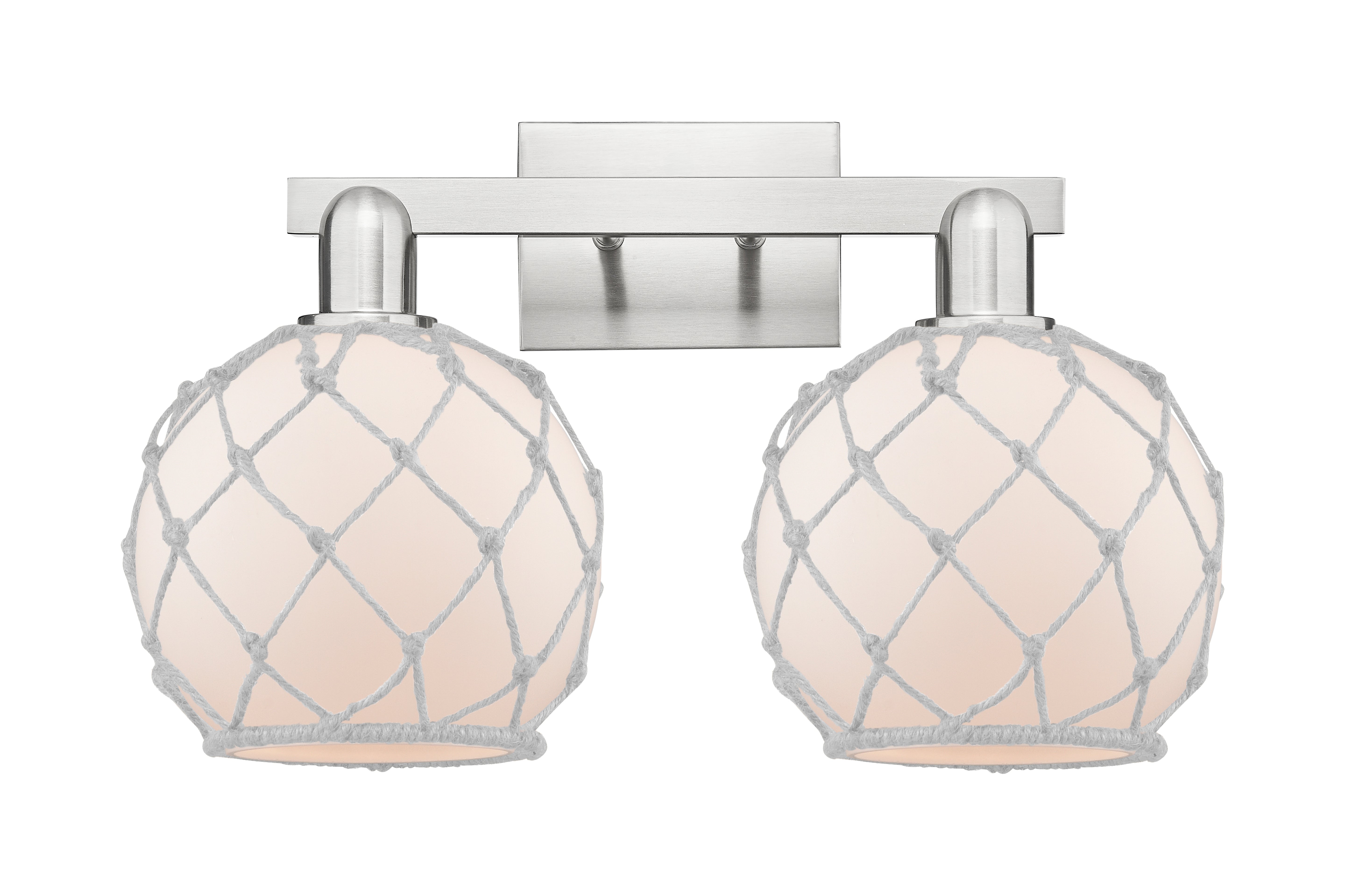 Arcadia Bath Vanity Light Brass Wicker