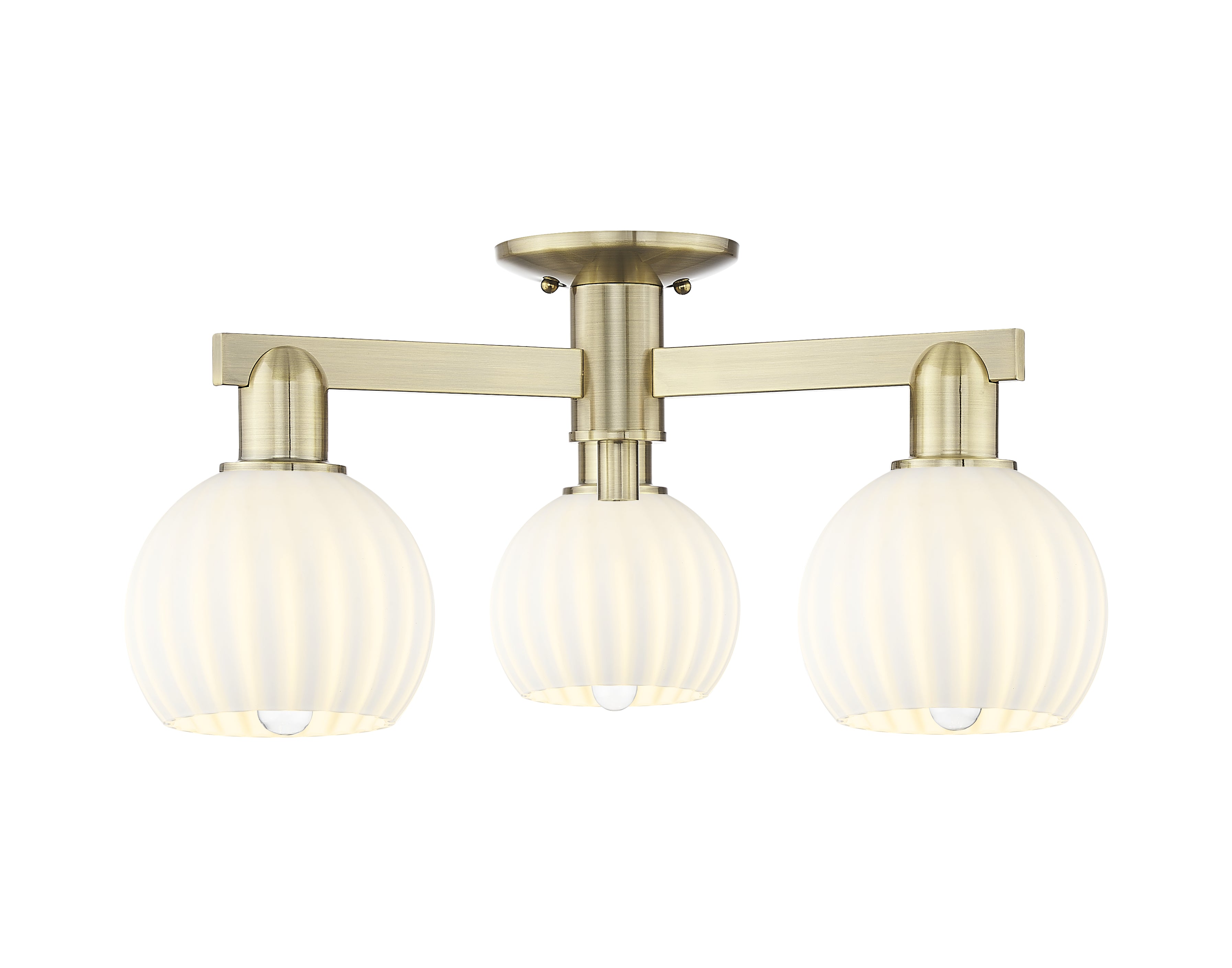 Arcadia Semi-Flush Mount Brushed Satin Nickel