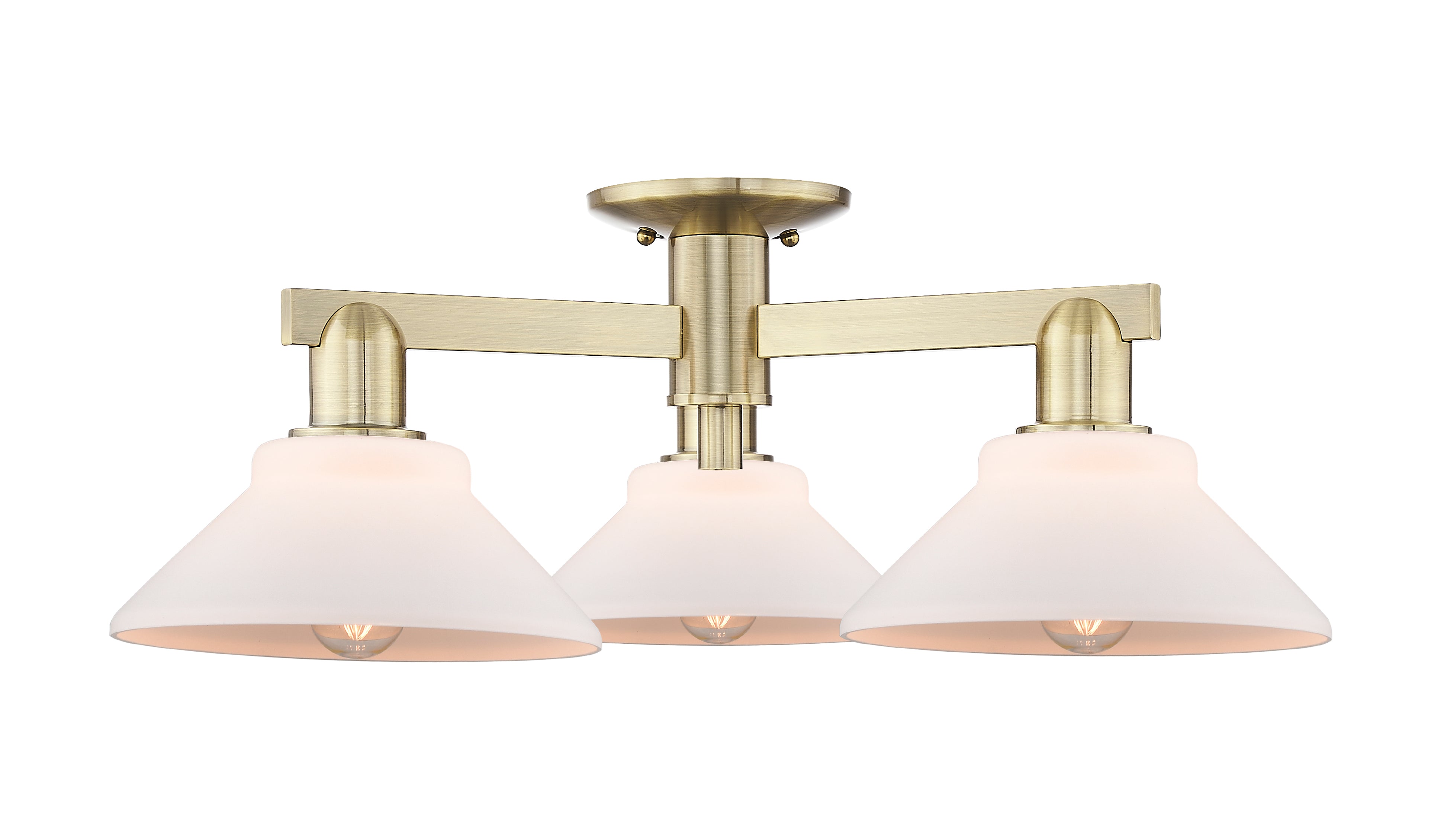 Arcadia Semi-Flush Mount Brushed Satin Nickel