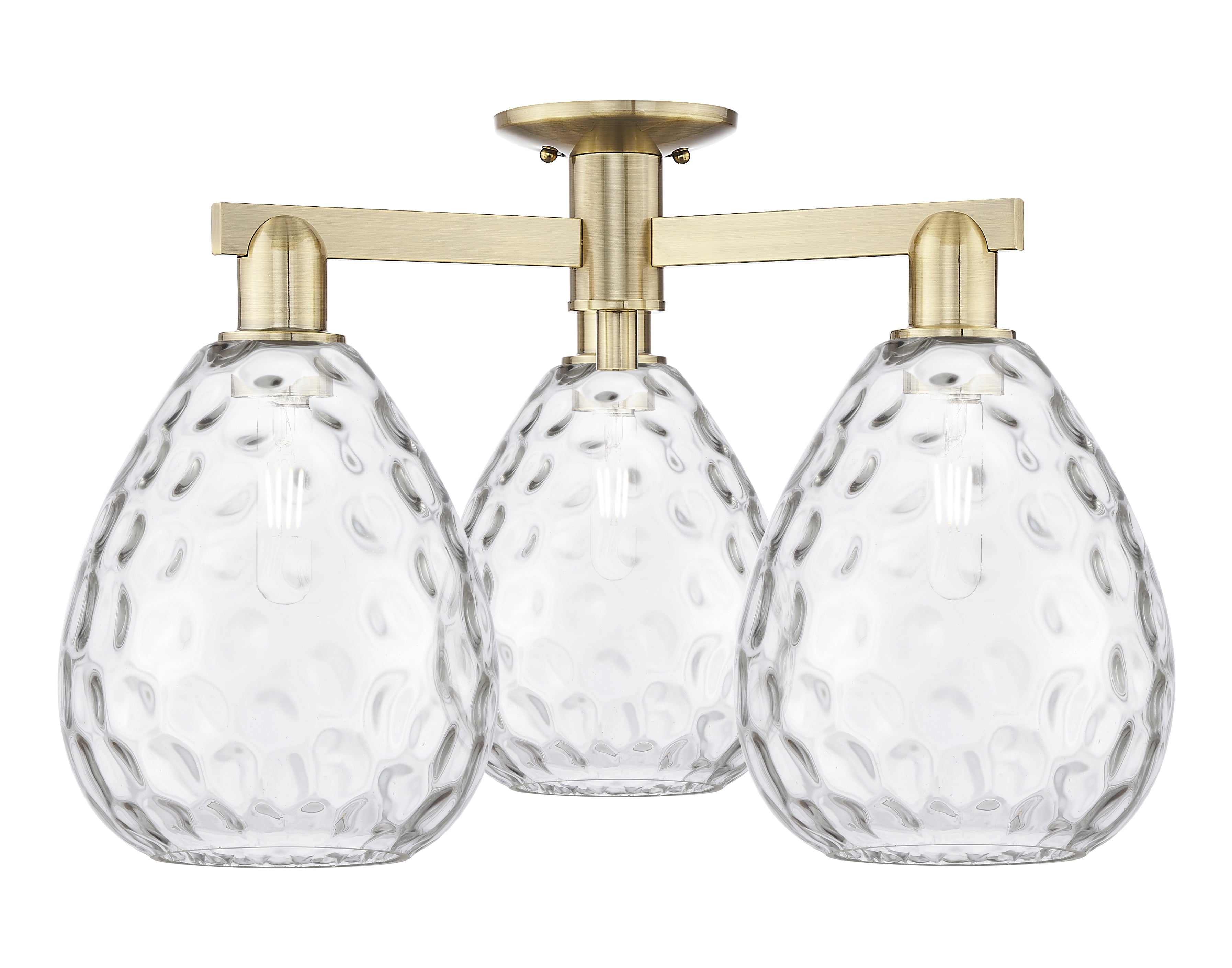 Arcadia Semi-Flush Mount Cast Brass
