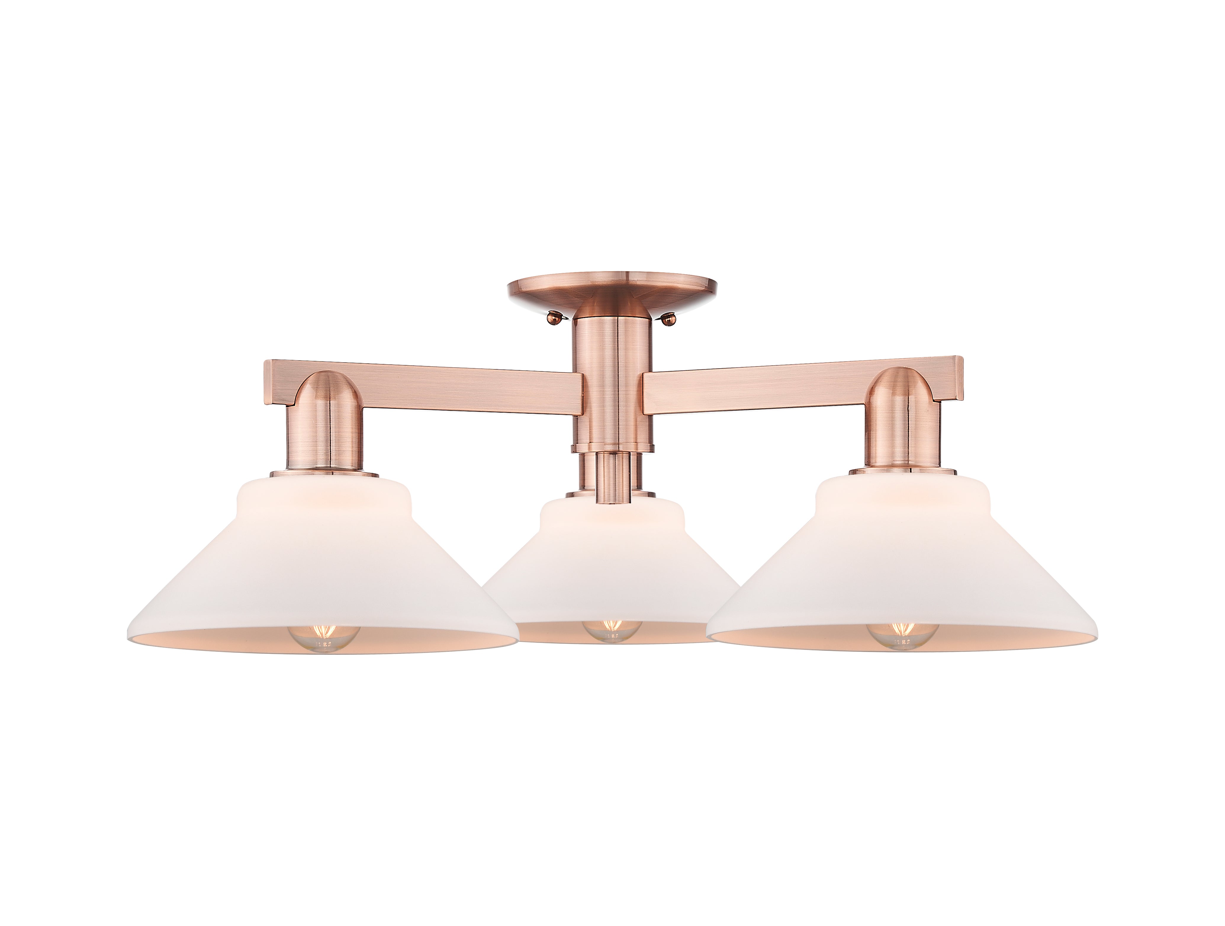 Arcadia Semi-Flush Mount Brushed Satin Nickel