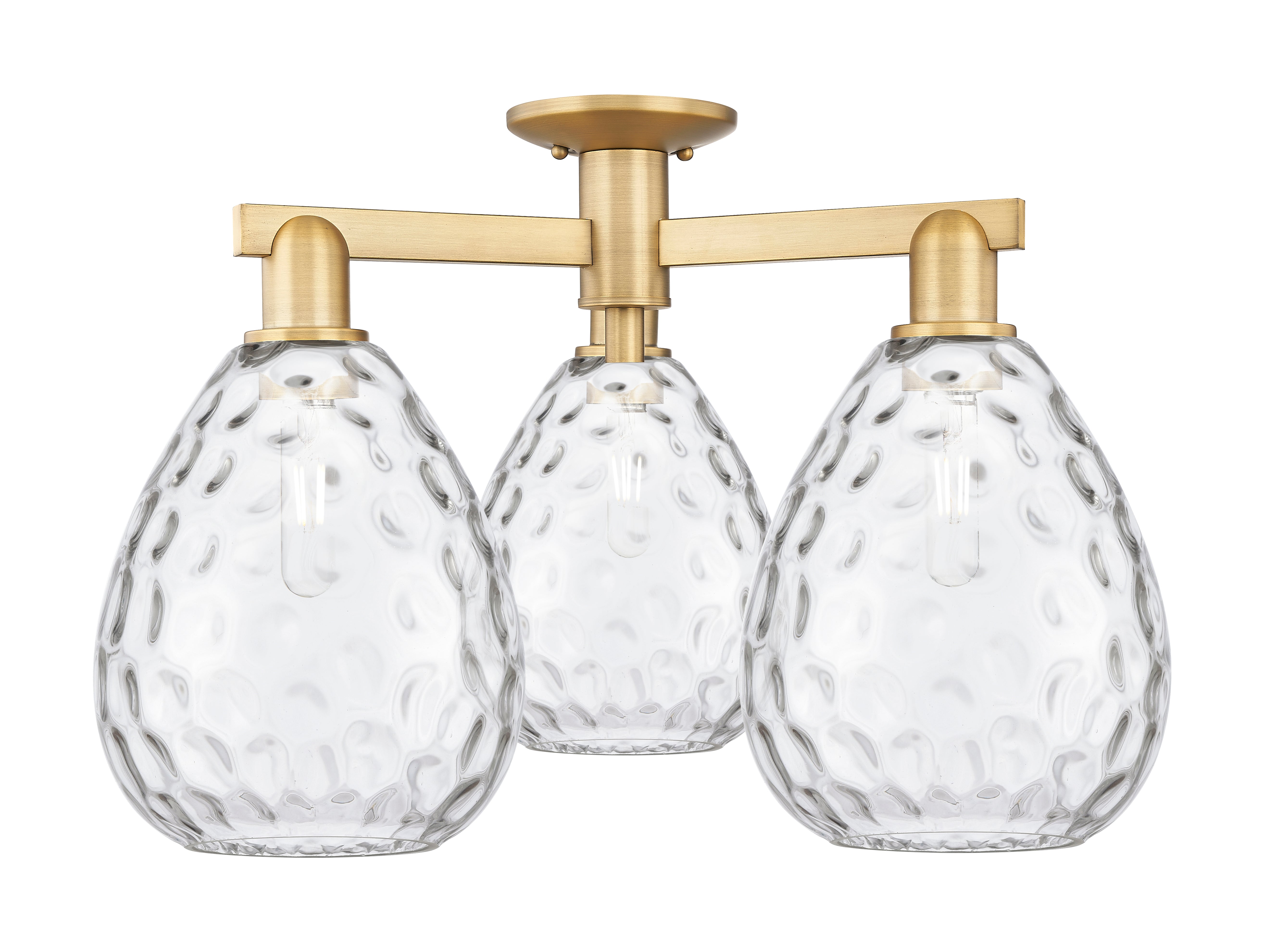 Arcadia Semi-Flush Mount Cast Brass