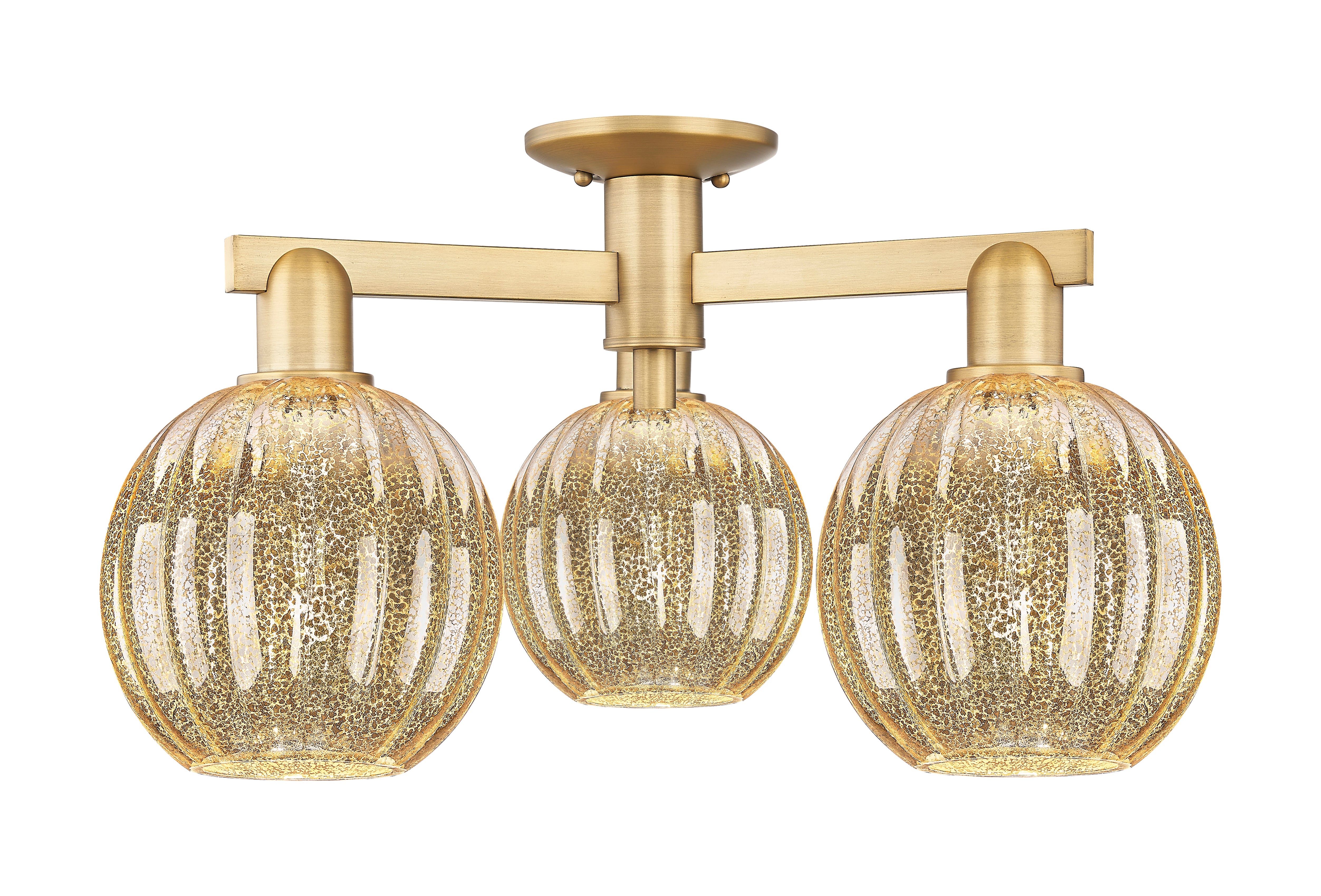 Arcadia Semi-Flush Mount Brushed Satin Nickel