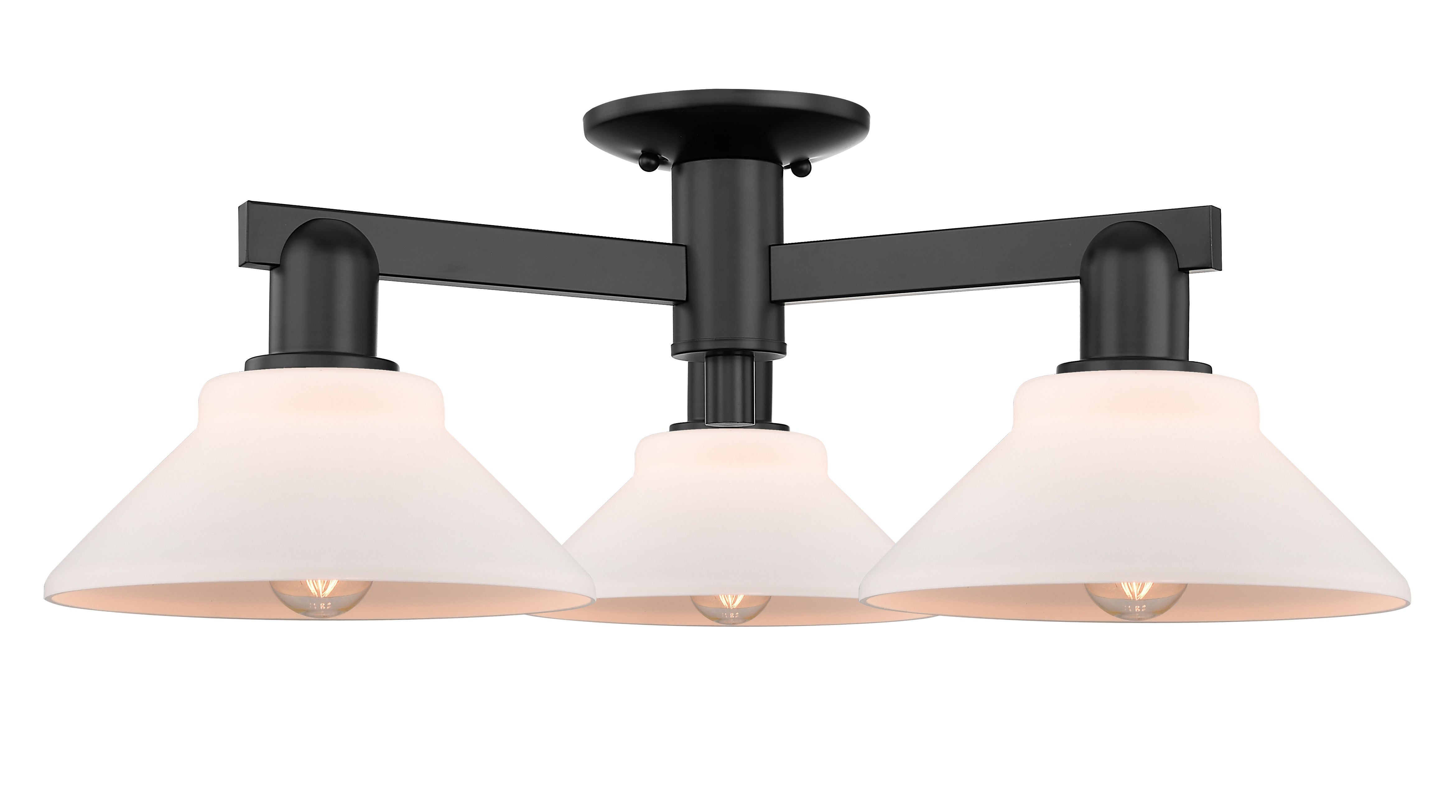 Arcadia Semi-Flush Mount Brushed Satin Nickel