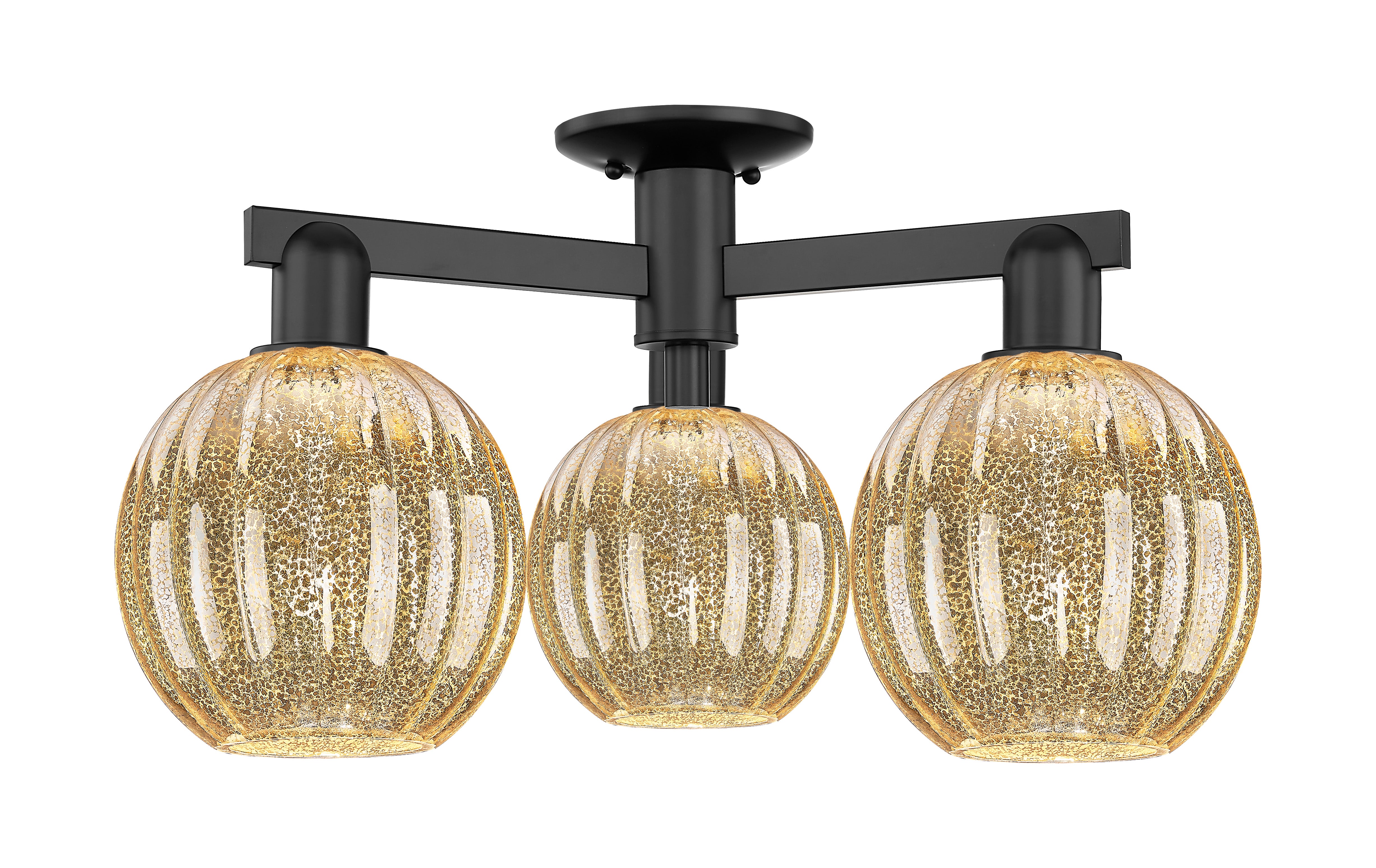 Arcadia Semi-Flush Mount Brushed Satin Nickel