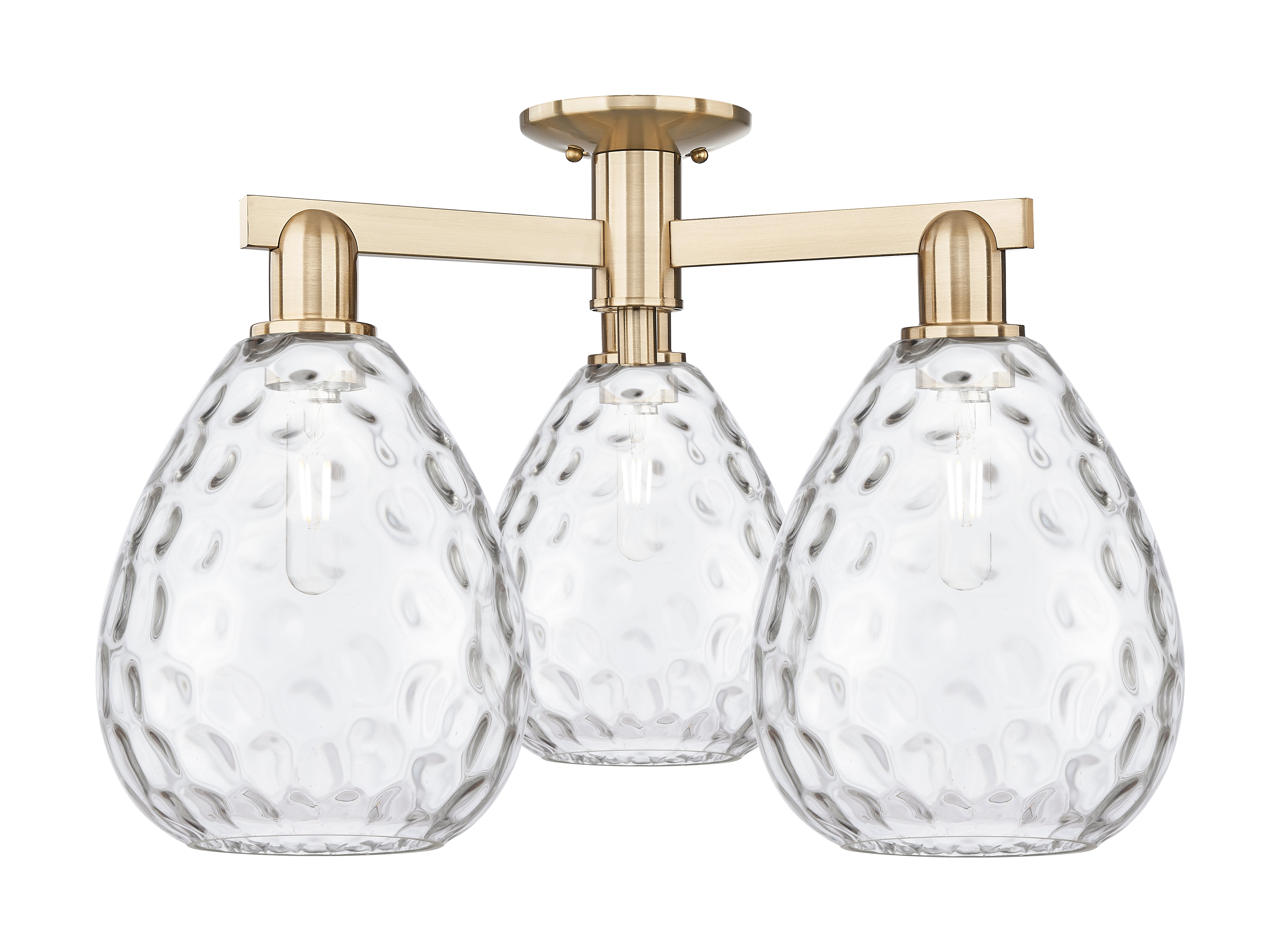 Arcadia Semi-Flush Mount Cast Brass