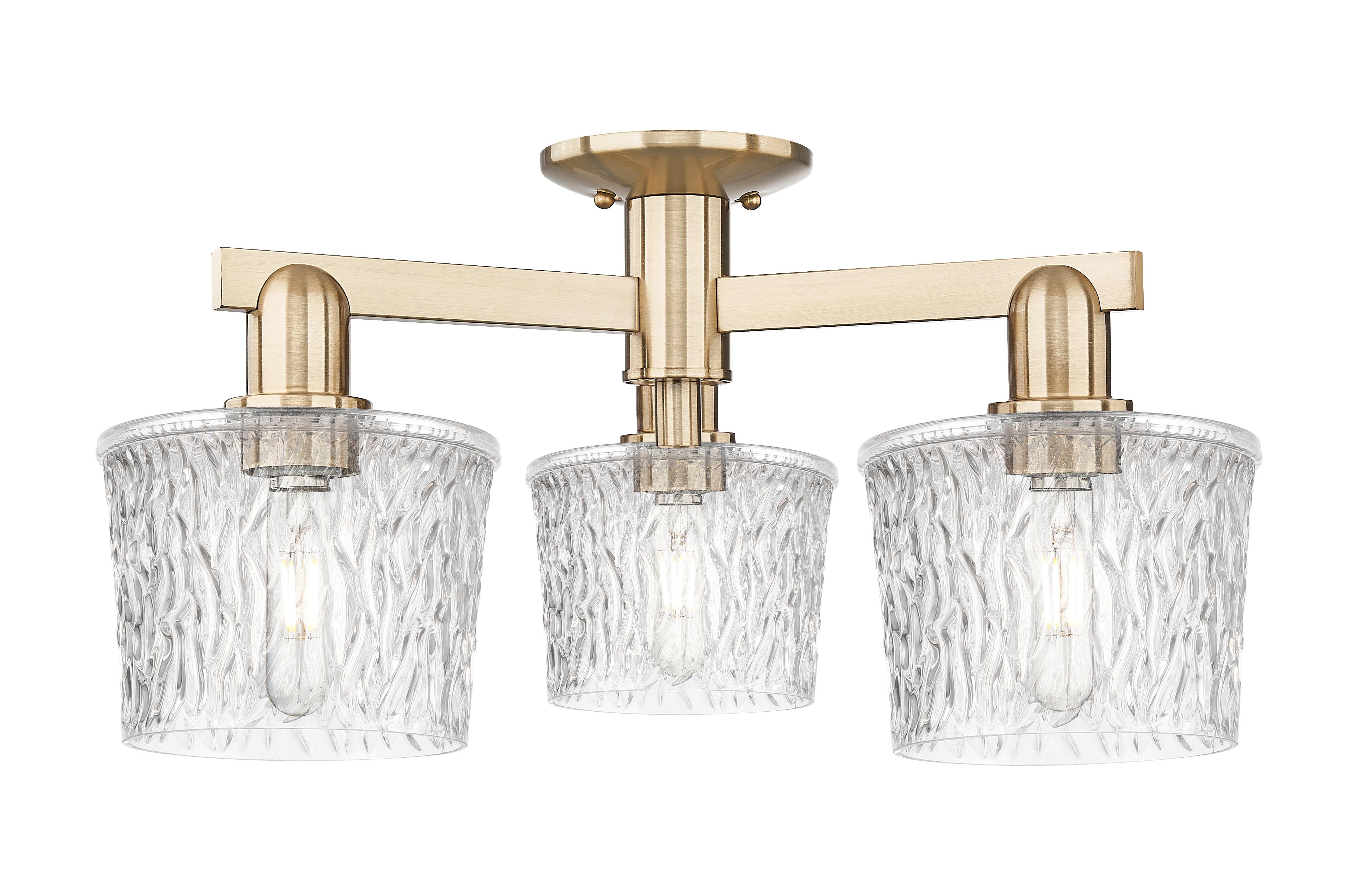 Arcadia Semi-Flush Mount Brushed Satin Nickel
