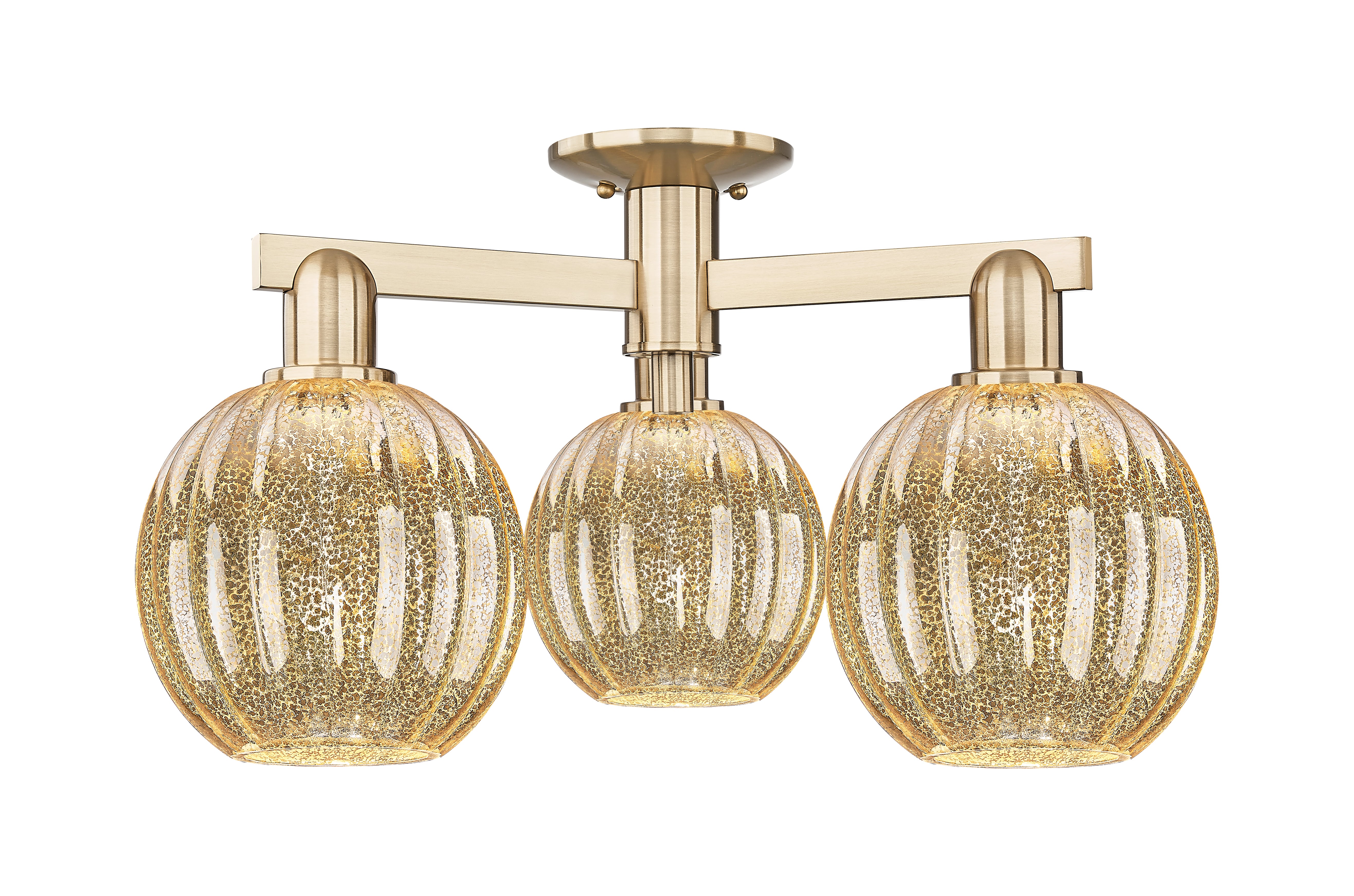 Arcadia Semi-Flush Mount Brushed Satin Nickel