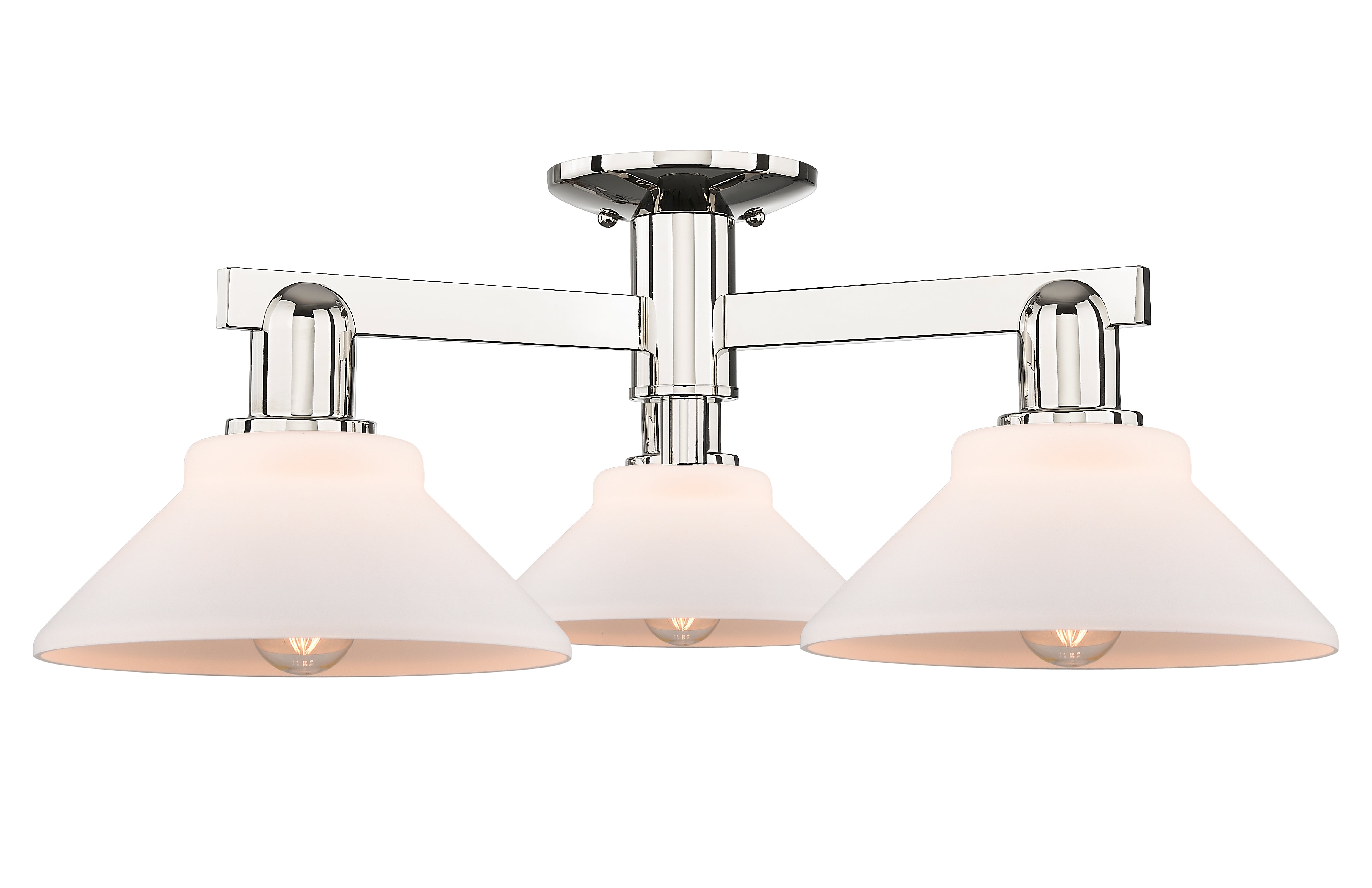 Arcadia Semi-Flush Mount Brushed Satin Nickel