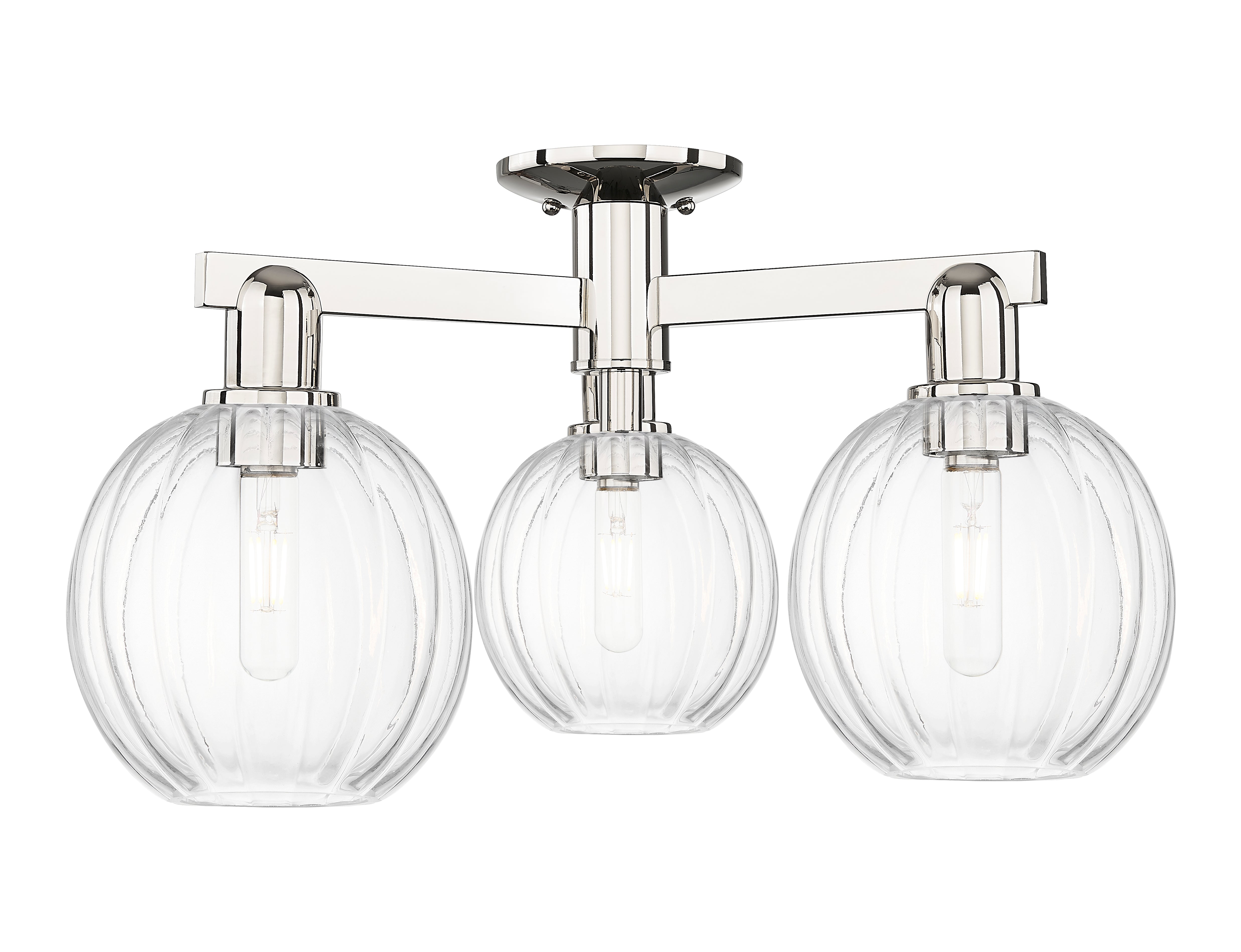 Arcadia Semi-Flush Mount Brushed Satin Nickel
