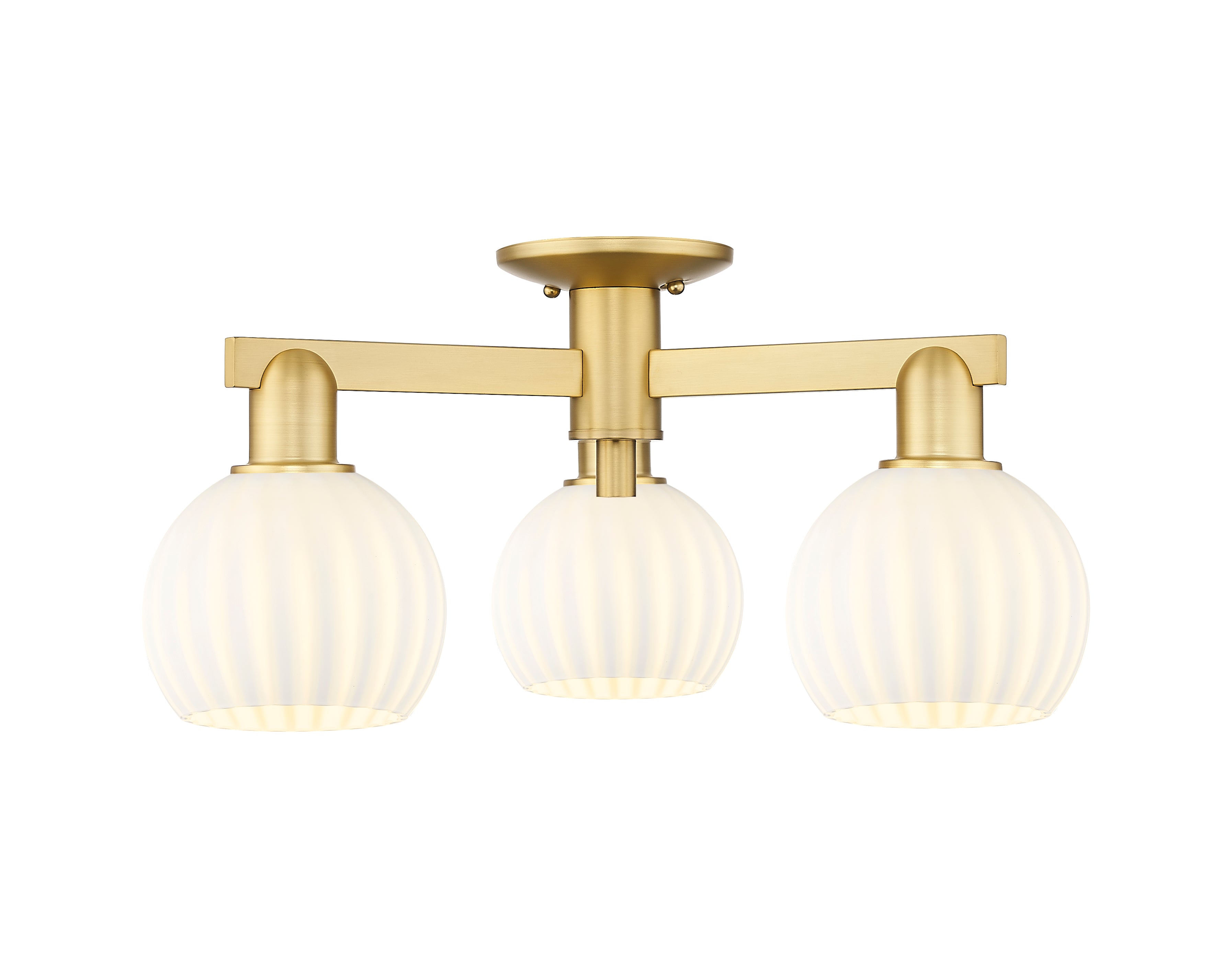 Arcadia Semi-Flush Mount Brushed Satin Nickel