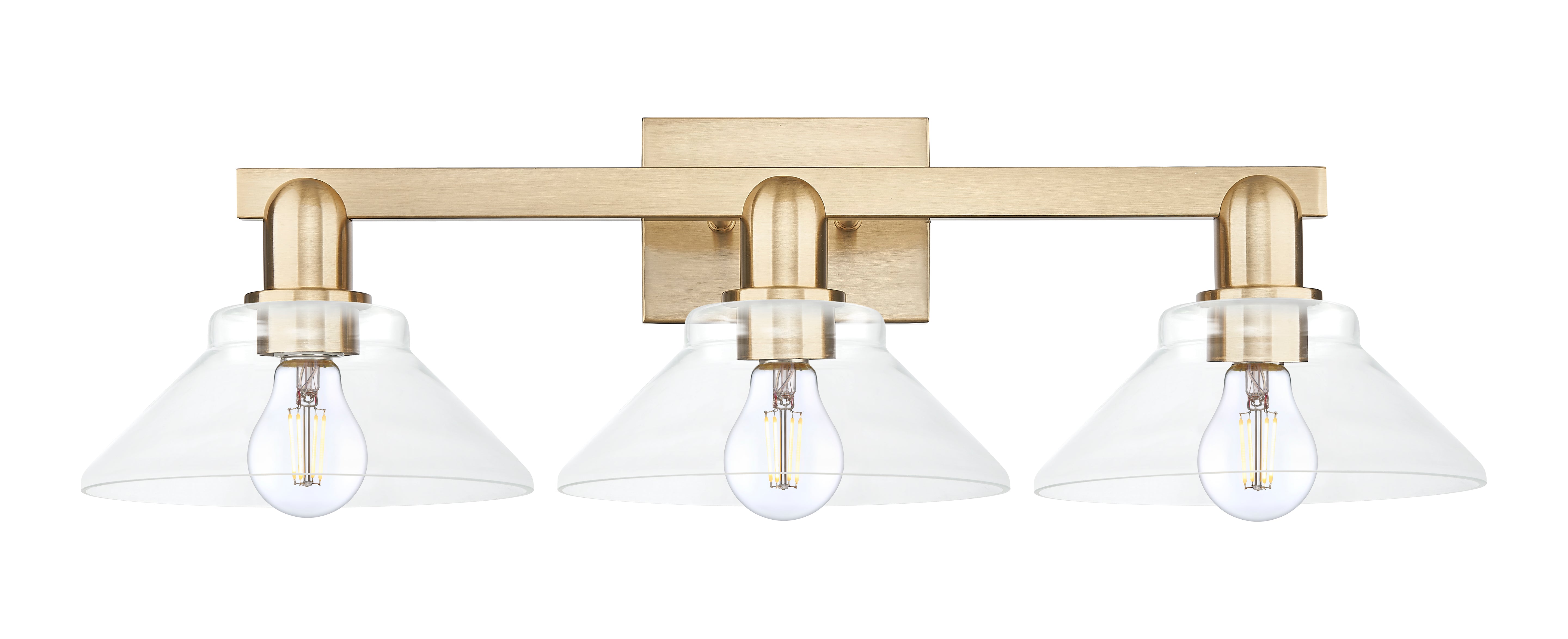 Arcadia Bath Vanity Light Cast Brass Steel
